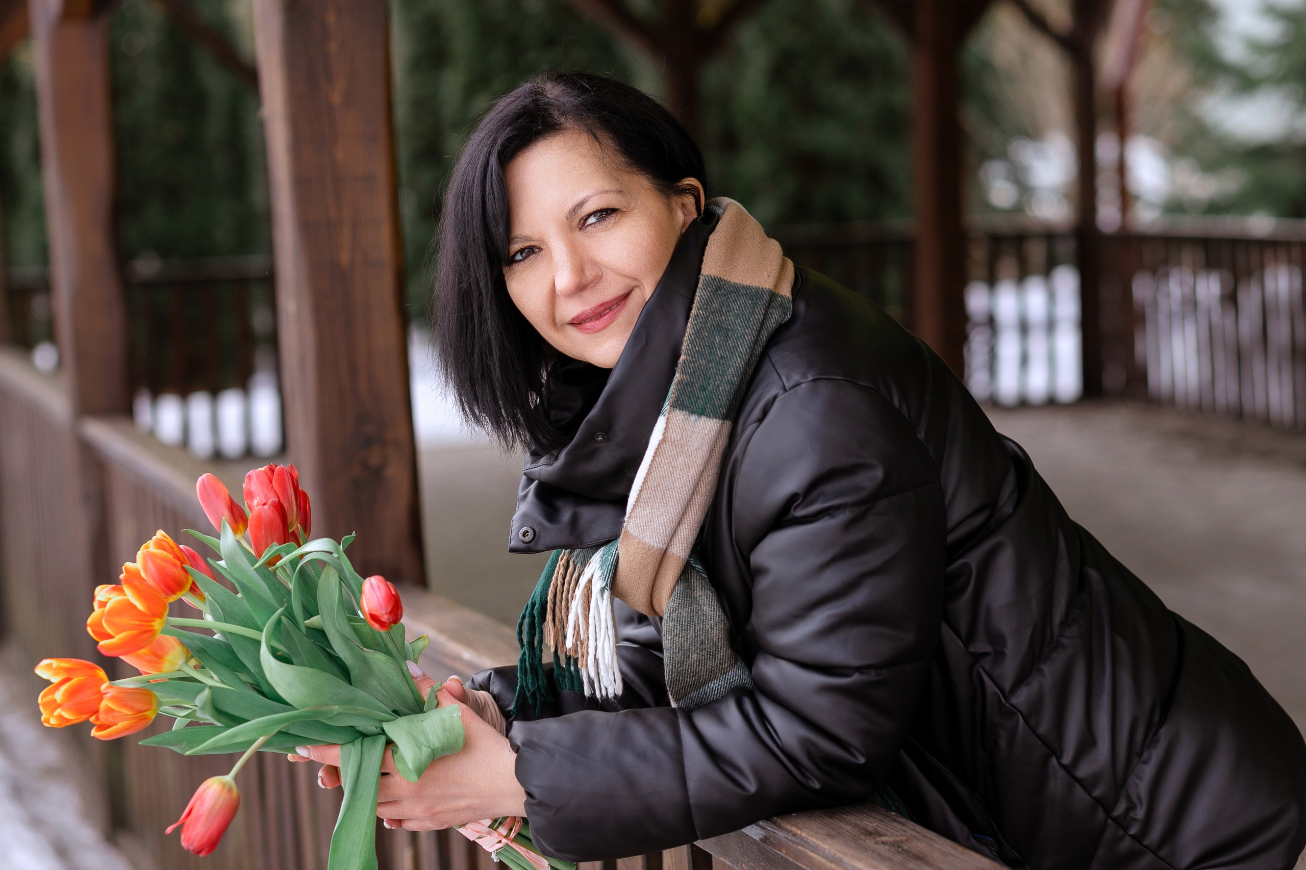 Весенняя фотосессия с тюльпанами