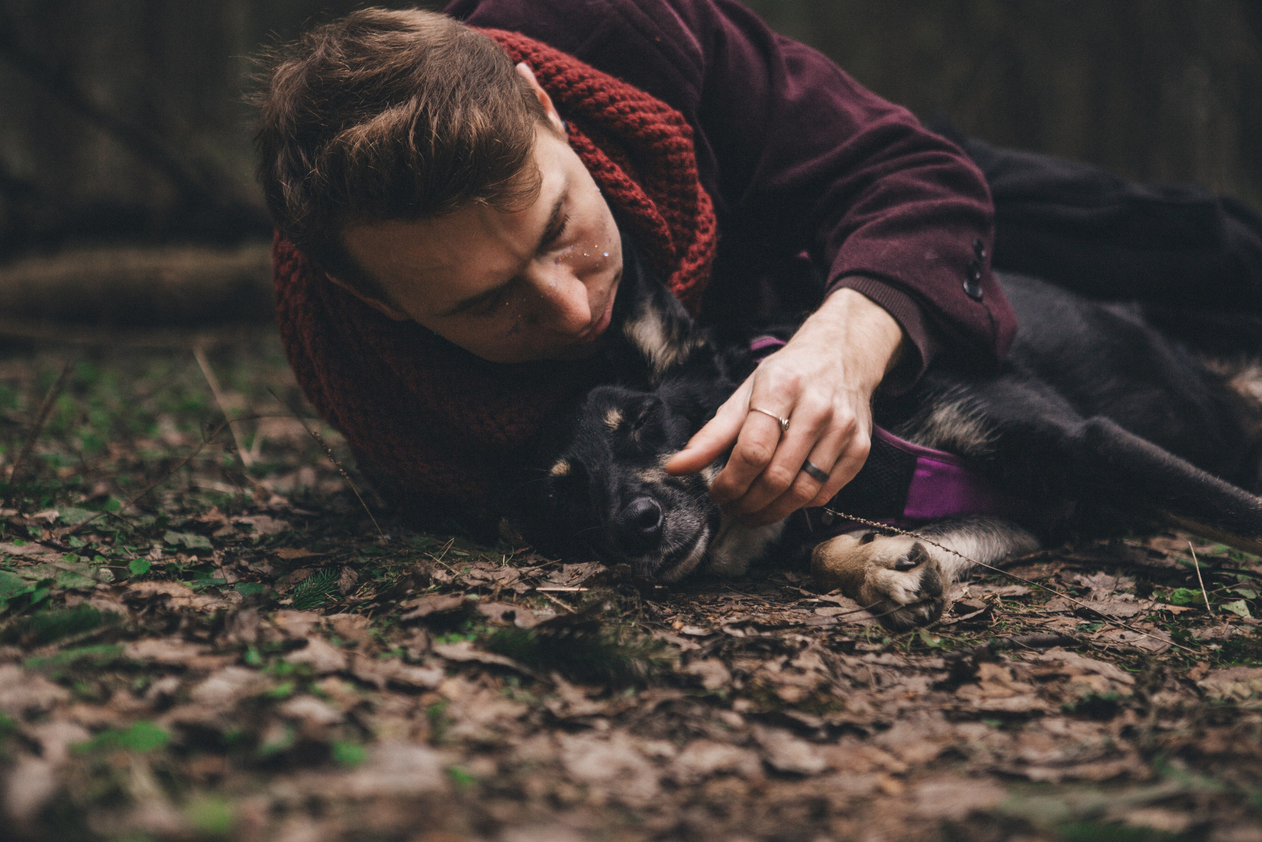 A cinematic tale of true love and unbreakable friendship between a man and a dog. Portrait, family and pet photographer in Cyprus, Ksenia Bourdelle