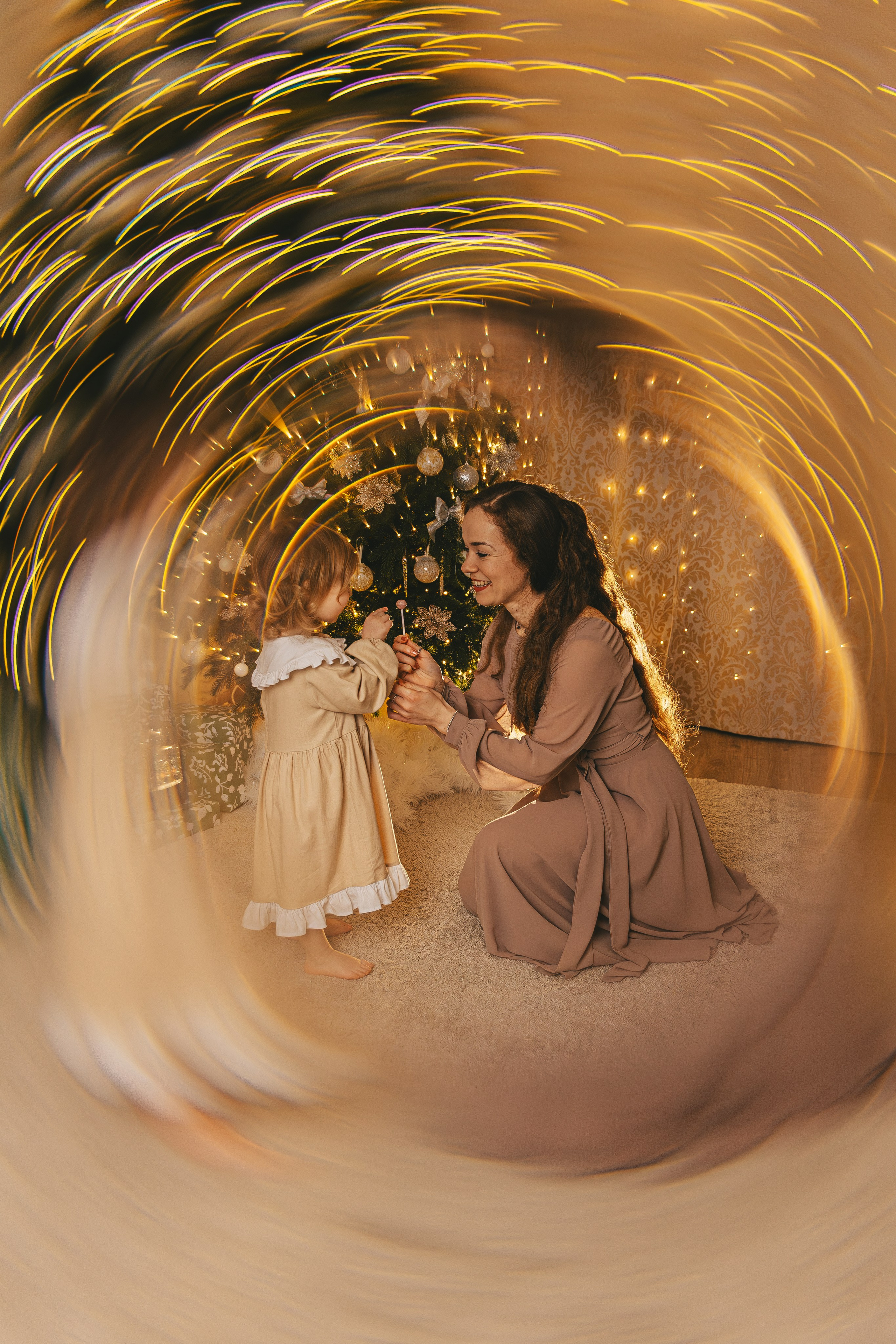 Семейная новогодняя домашняя фотосессия. Семейный и женский фотограф в Москве Надежда Воробьева