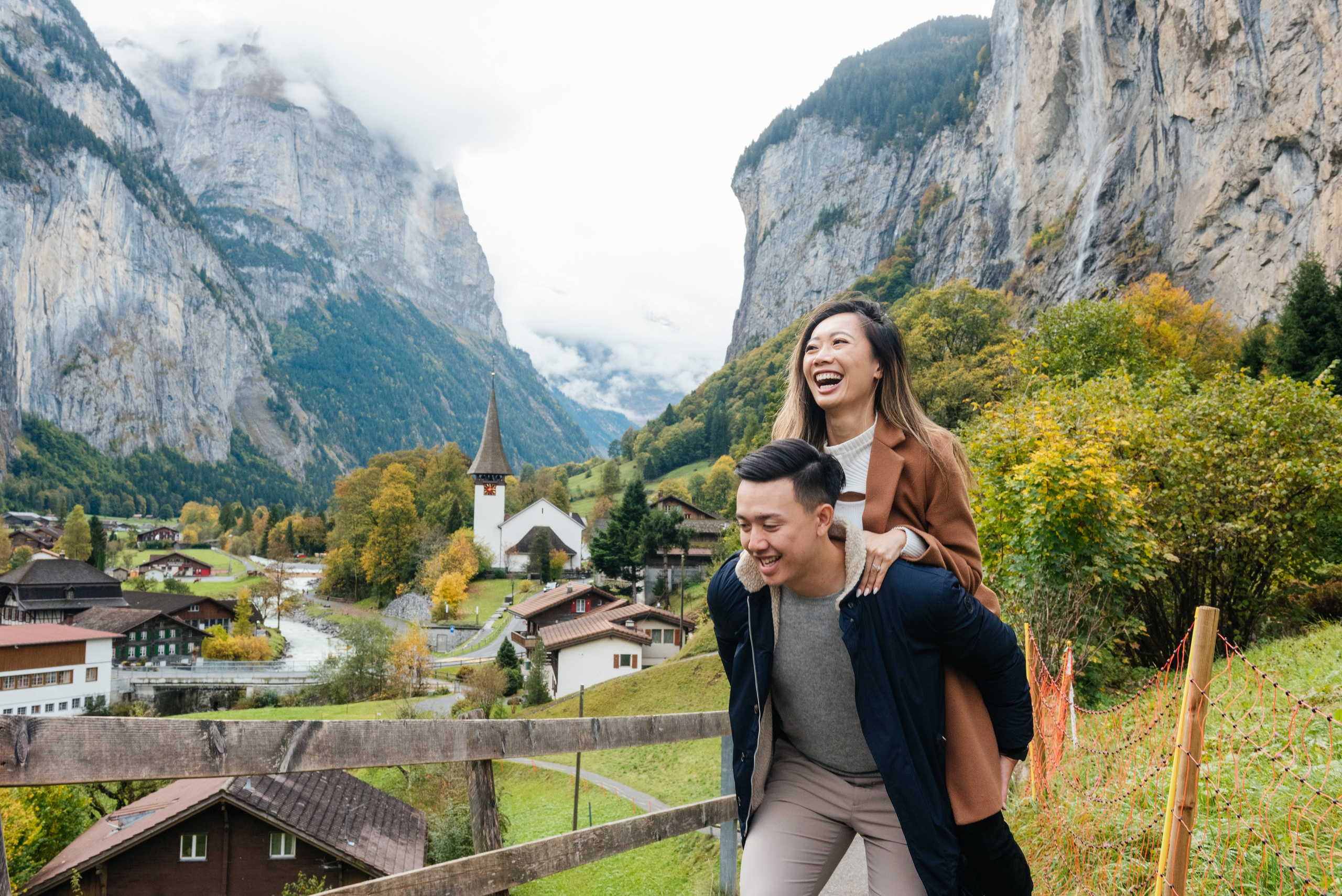 Tina & Wesley (Wengen, Lauterbrunnen). Photographer in Interlaken area