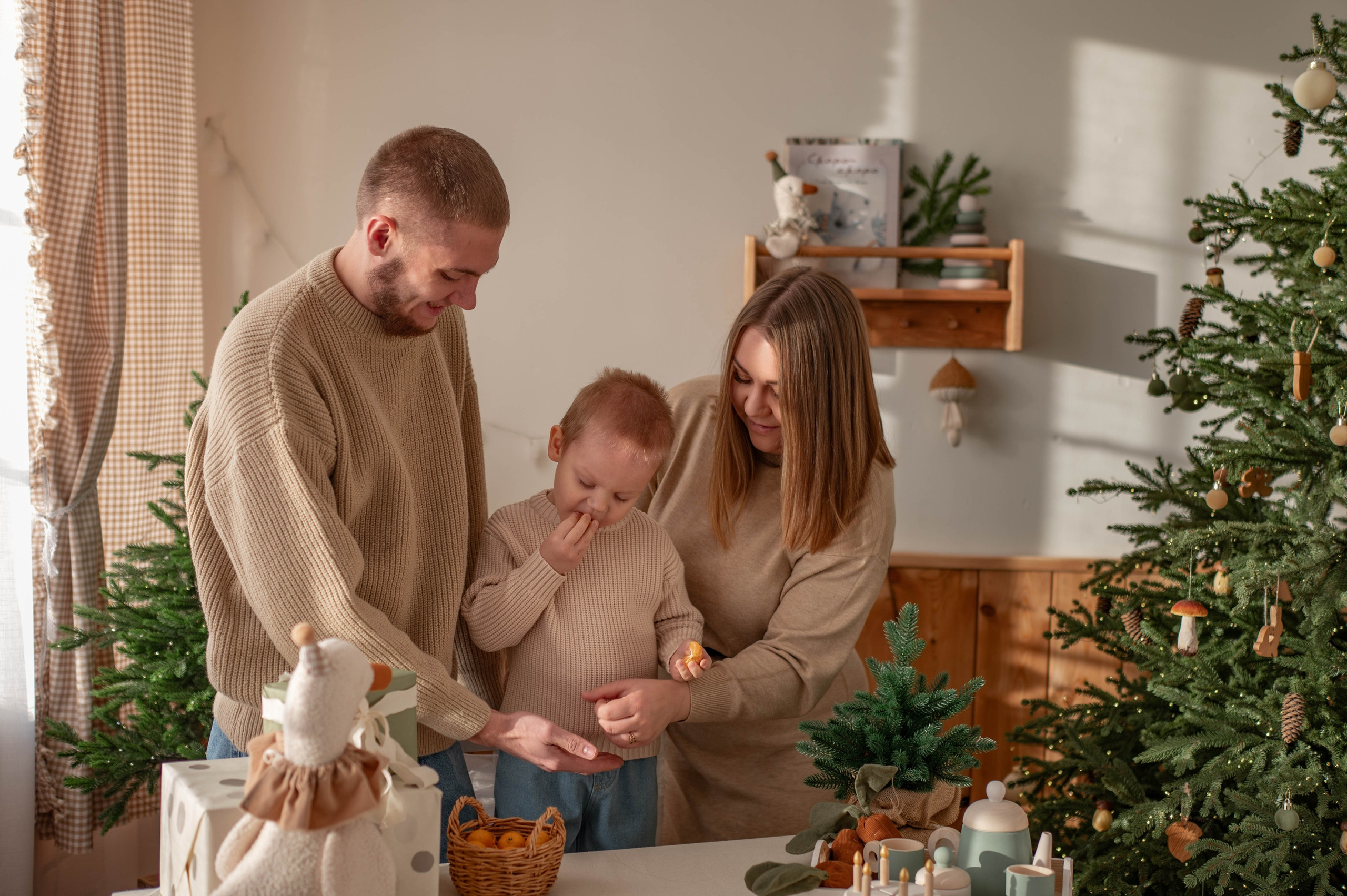Молодая семья в новогодней атмосфере. Семейный и свадебный фотограф в Абакане Юлия Су