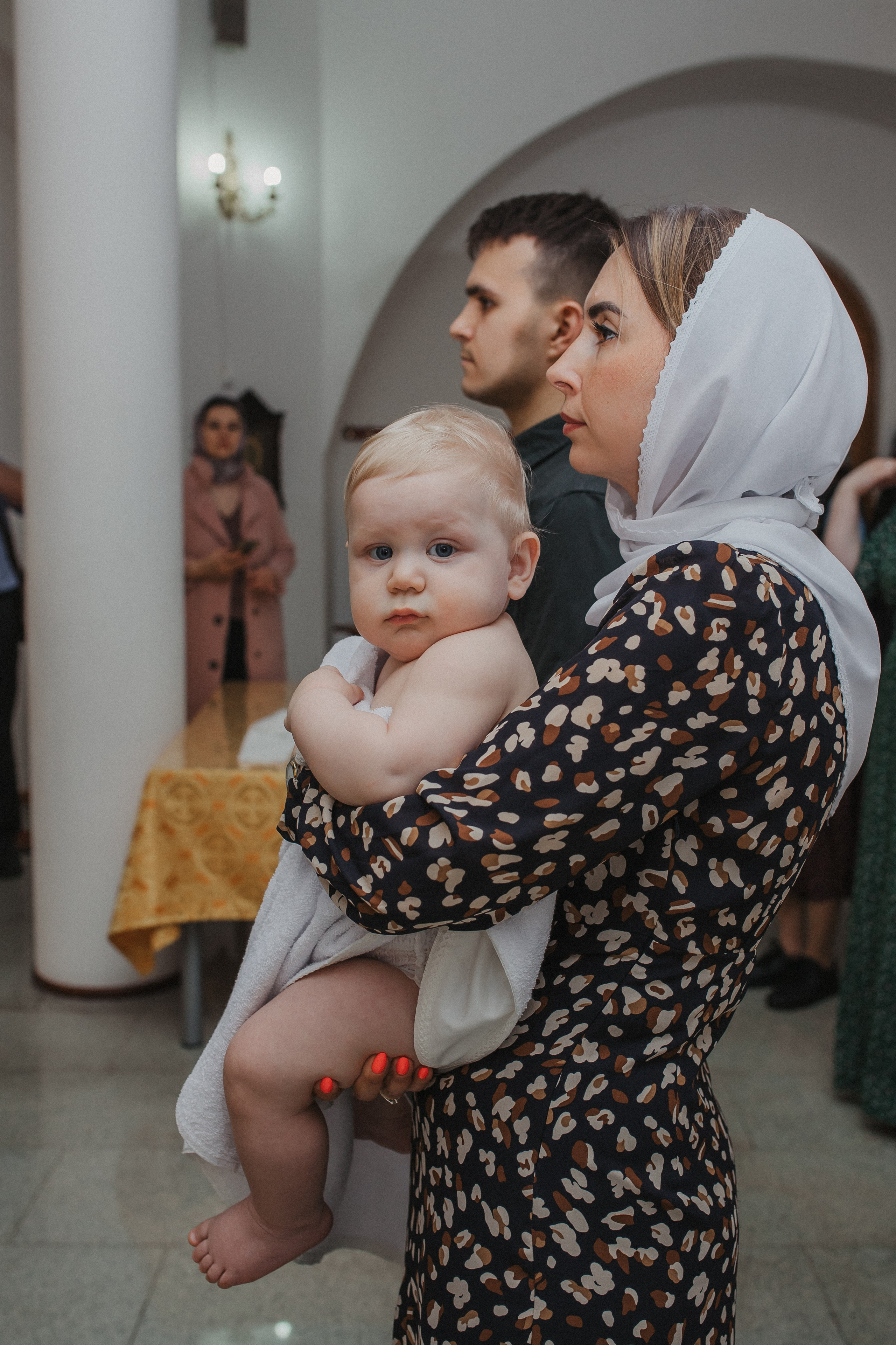 Крещение Матвей. Семейный и домашний фотограф в Москве и МО Королева Валерия