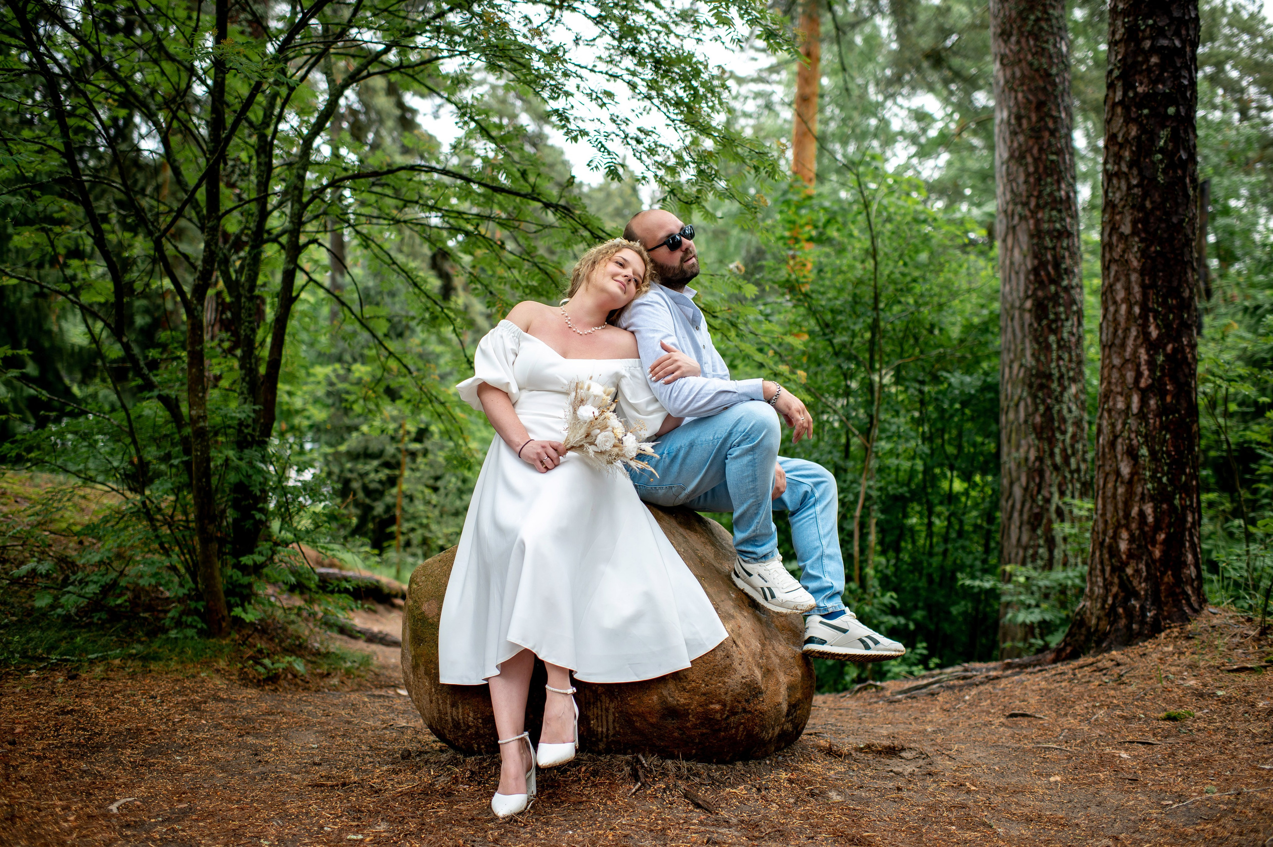 Станислав и Анастасия (нестандартная свадебная фотосессия в лесу и на Финском заливе). Портретный, семейный и свадебный фотограф в Санкт-Петербурге и в Пушкине Ширяев Денис