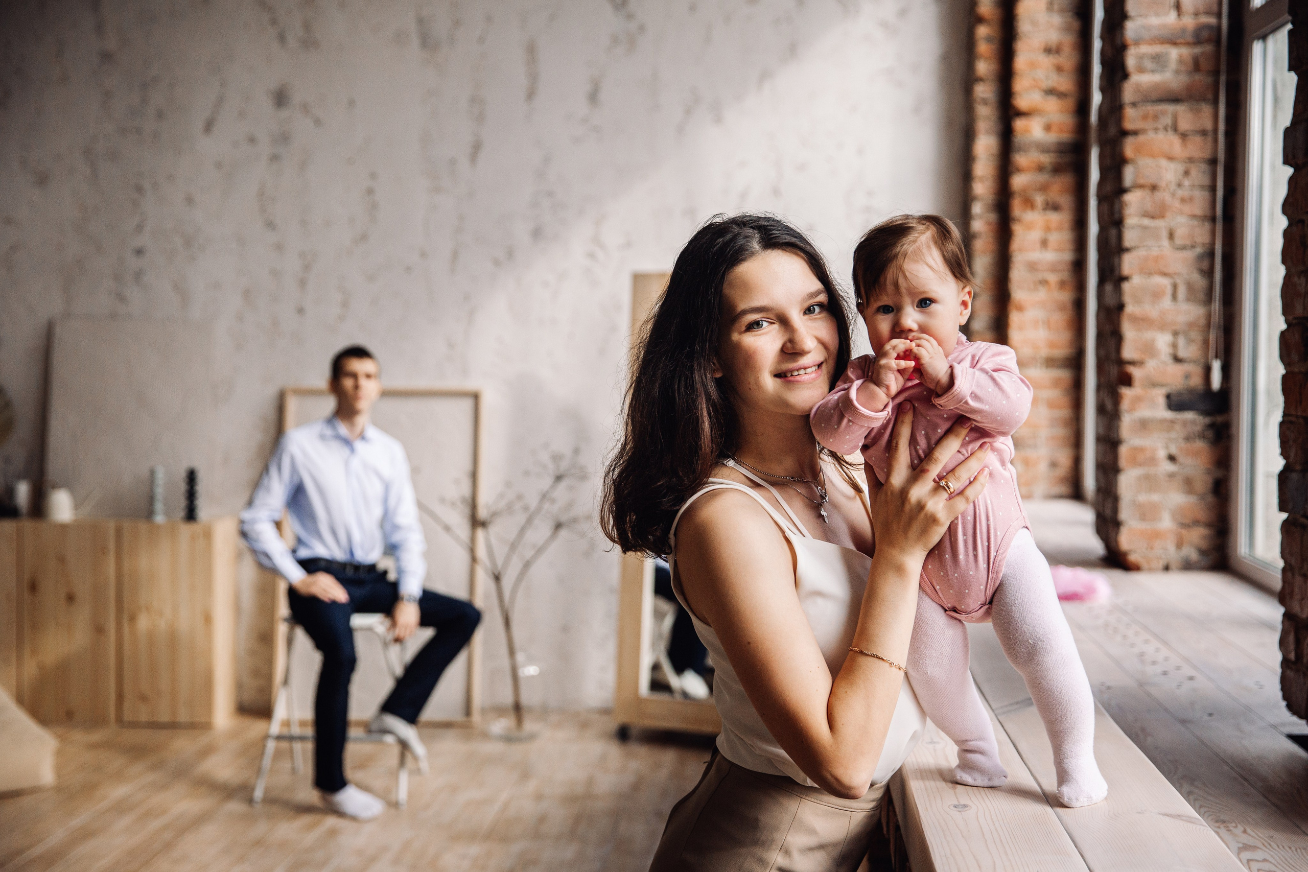 Семейная студийная фотосессия. Марина Соколова. Контентный и семейный фотограф г. Красноярск