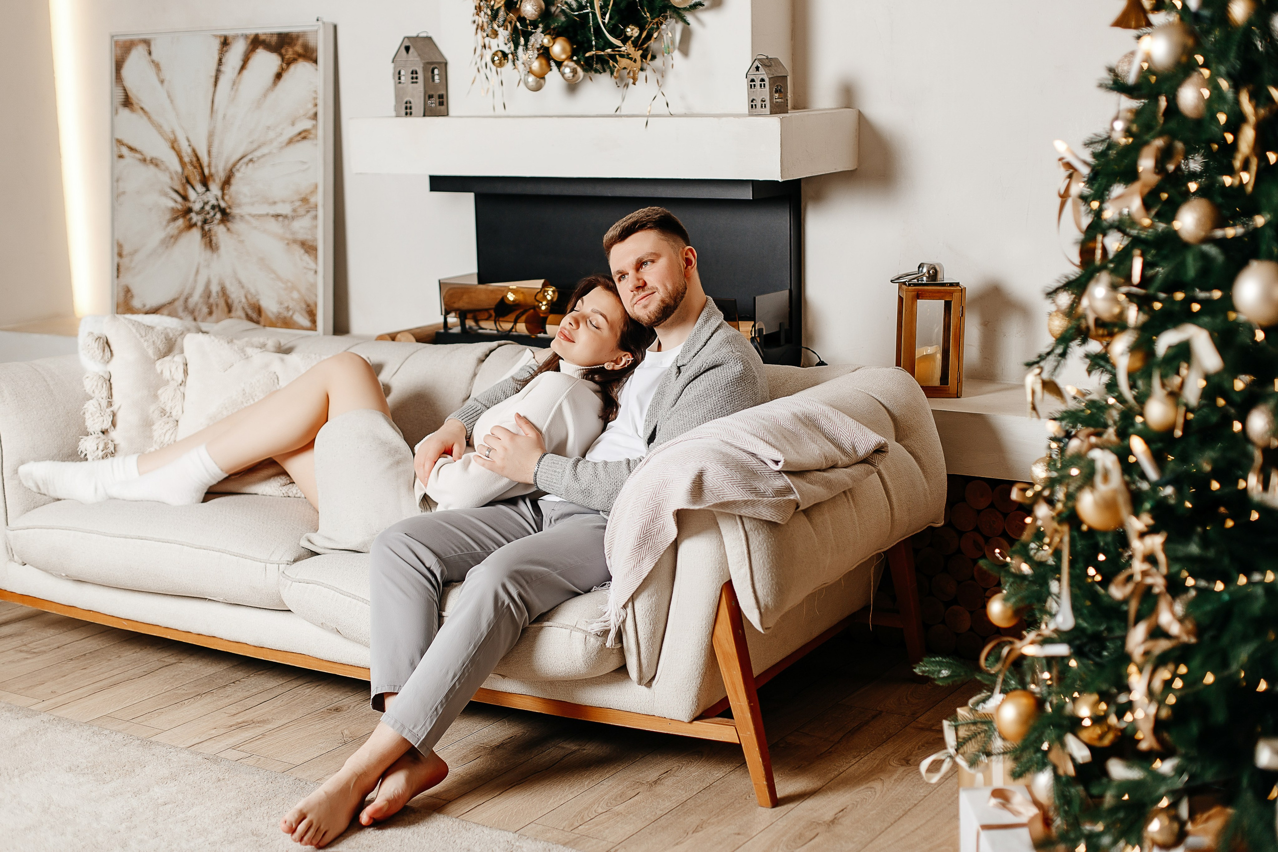 Новогодняя фотосессия для влюбленных в Московской фотостудии. Фотограф в Подольске — Мария Бучнева