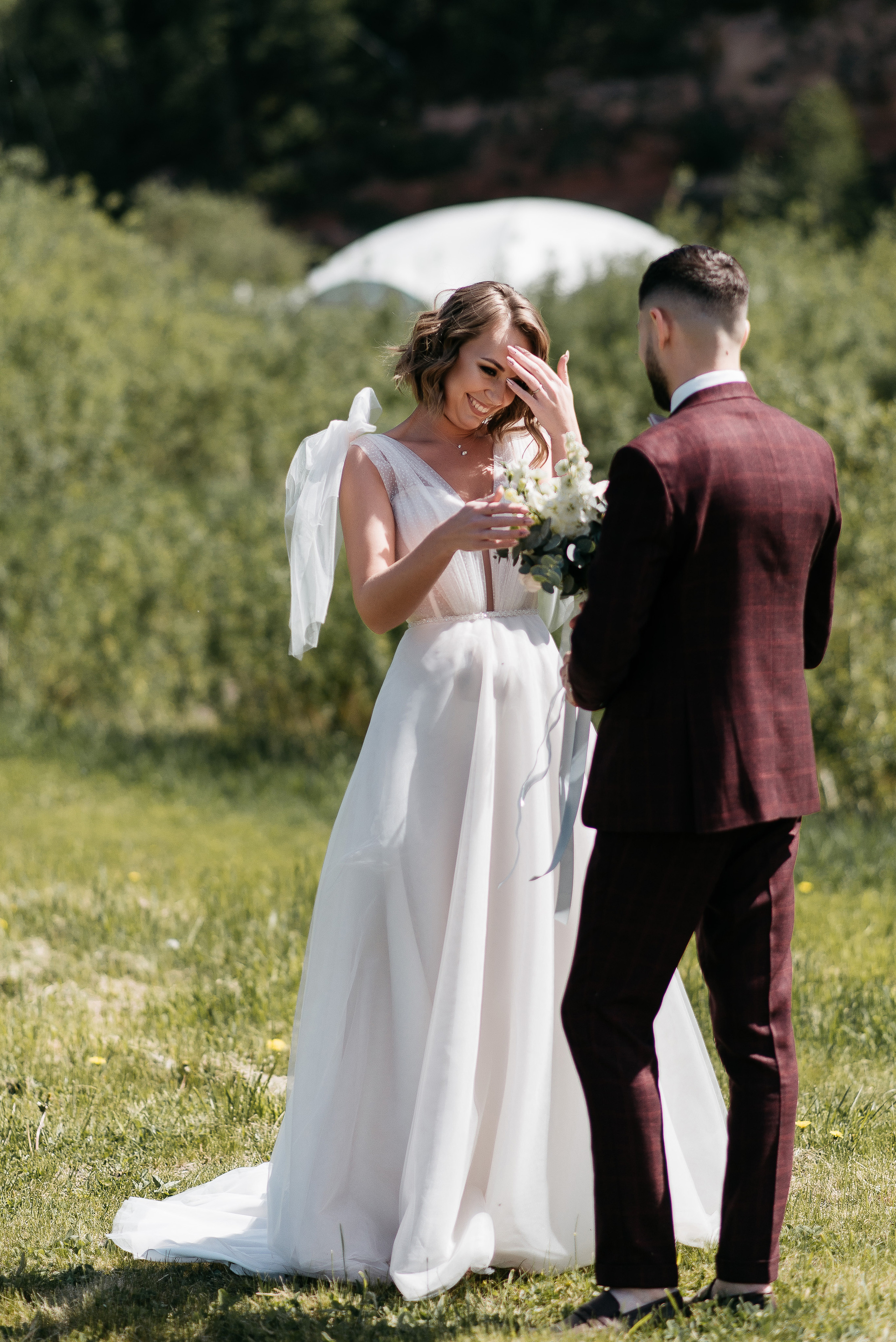 👰 Наталья @bartsionatalia и Дмитрий @dmitriiteliashkin🤵📸 Фото @Mooleen.Aleksandr 🎀 Организация @Balandina.event 💄 Визаж @Juliavasstr⛪️ Локация @Drokinopark 🎊 Декор и флористика @Sortasvadeb👗 Платье @Gabbiano_krasnoyarsk🧥 Костюм жениха @Menslook_krsk🎤 Ведущий @Perepelitsa_alexey 🔧Оборудование @Zvukiservis24 📹 Видео @itsibik