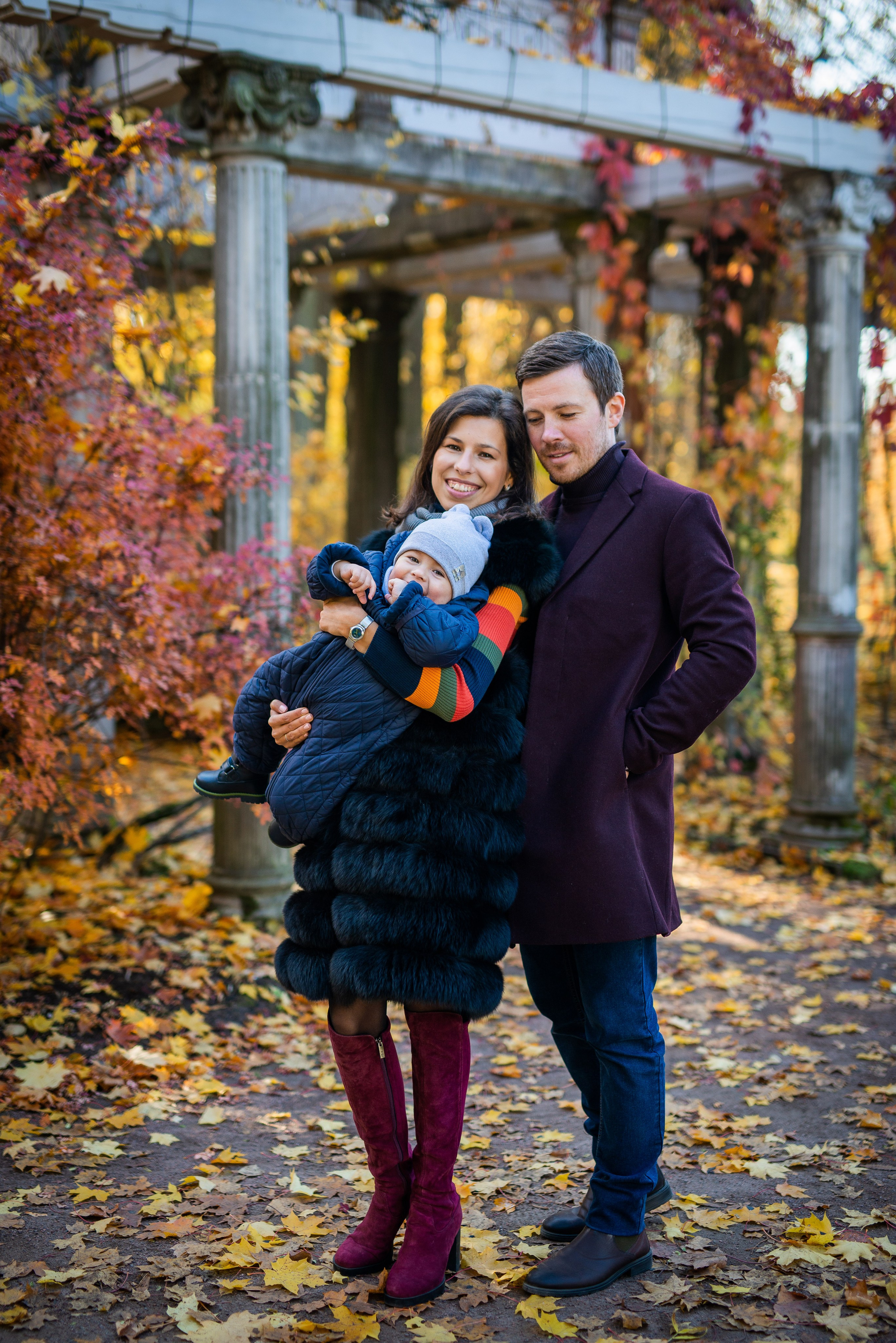 Егор, Валерия и Андрей осенняя прогулка. Портретный, семейный и свадебный фотограф в Санкт-Петербурге и в Пушкине Ширяев Денис