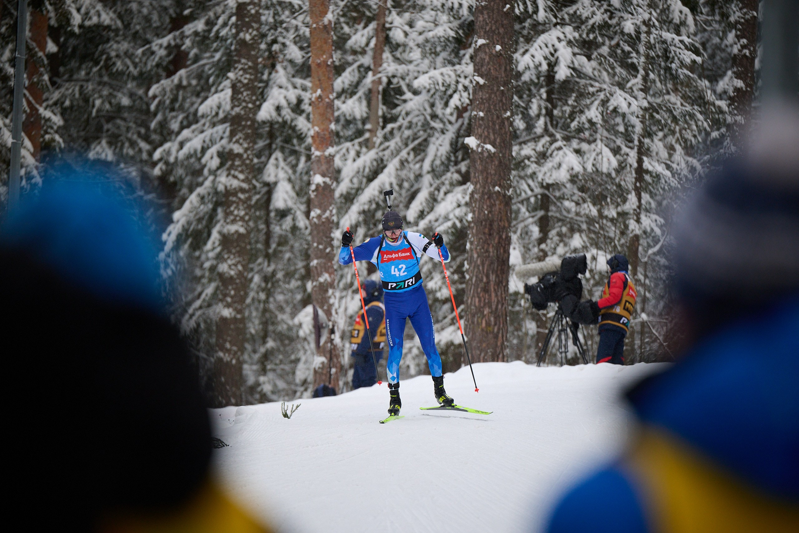 Биатлон. Чемпионат России — 2024/2025, 3-й этап, Ижевск. Спринт. Мужчины. Спортивный репортажный фотограф в Ижевске Сергей Мерзляков