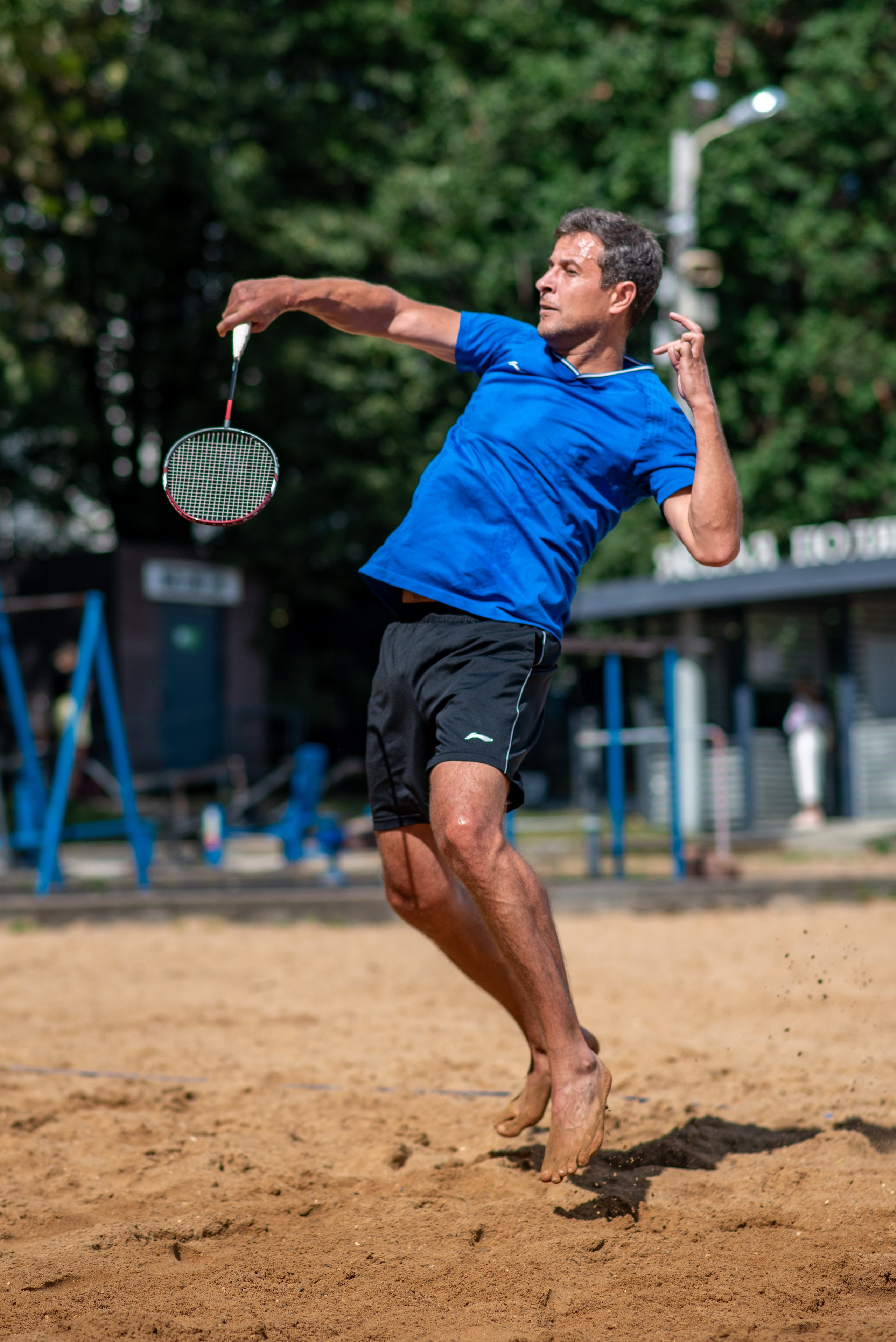 Бадминтон на свежем воздухе. Химки, Московская область. Фотограф Стеценко Наталия. Одинцово, Москва, Московская область