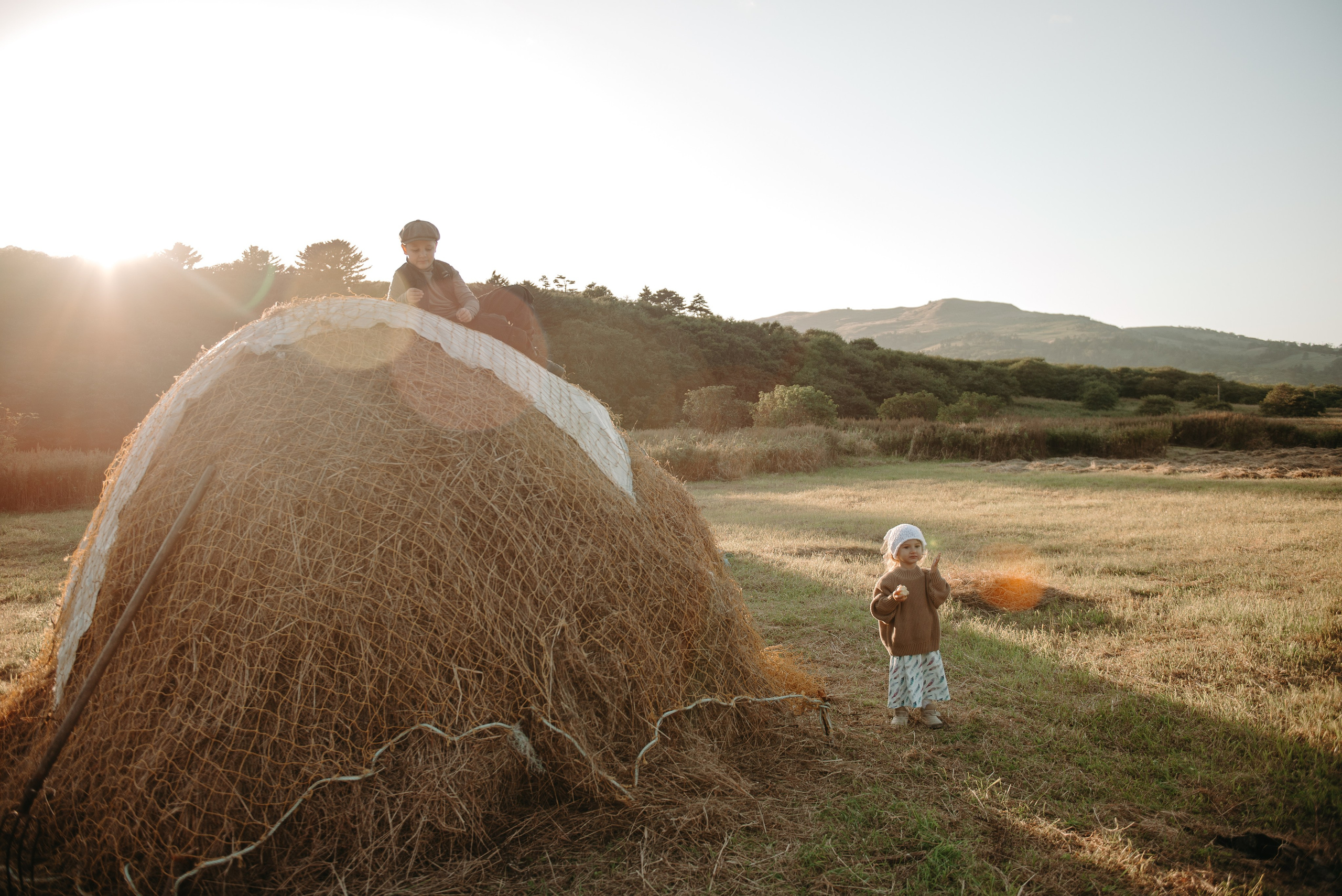 Дениска и Пелагея на сенокосе. Ирина Метелица фотограф на Шикотане