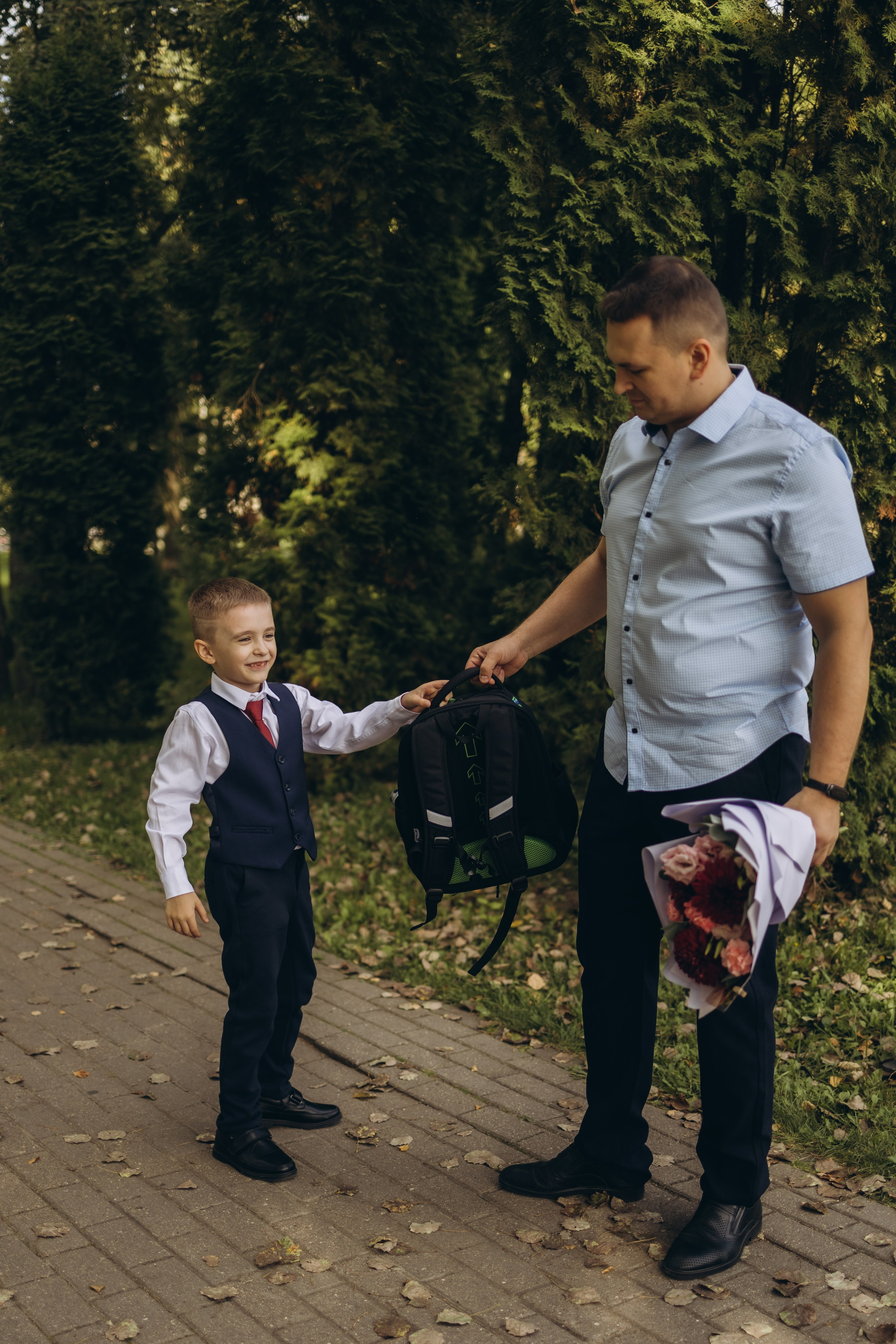 Первая школьная фотография Димули (1.09.2025 г.) г. Обнинск (Калужская обл.). Надежда Стар семейный и церковный фотограф в Жукове и Калужской области