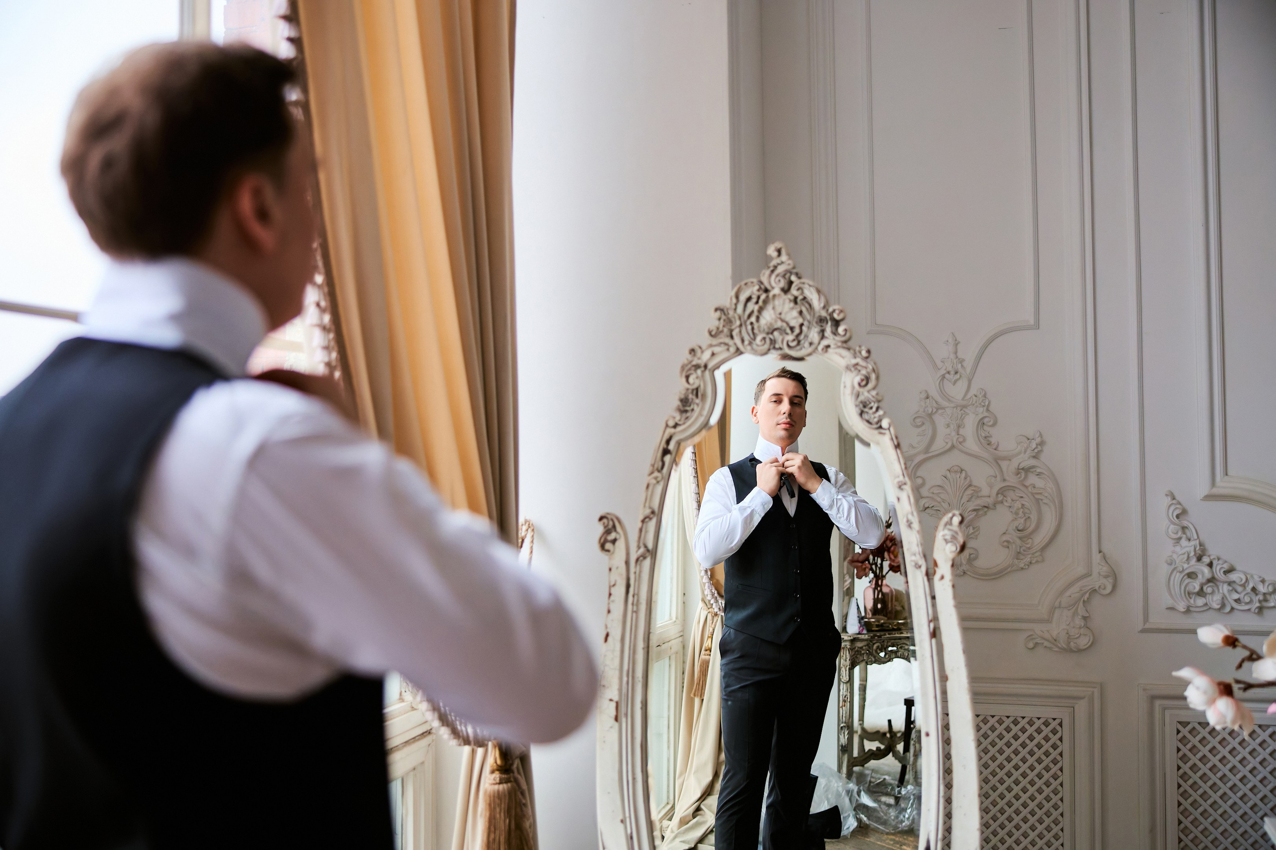 Свадебная фотосессия в студии. Свадебный фотограф Сергей Колбинский