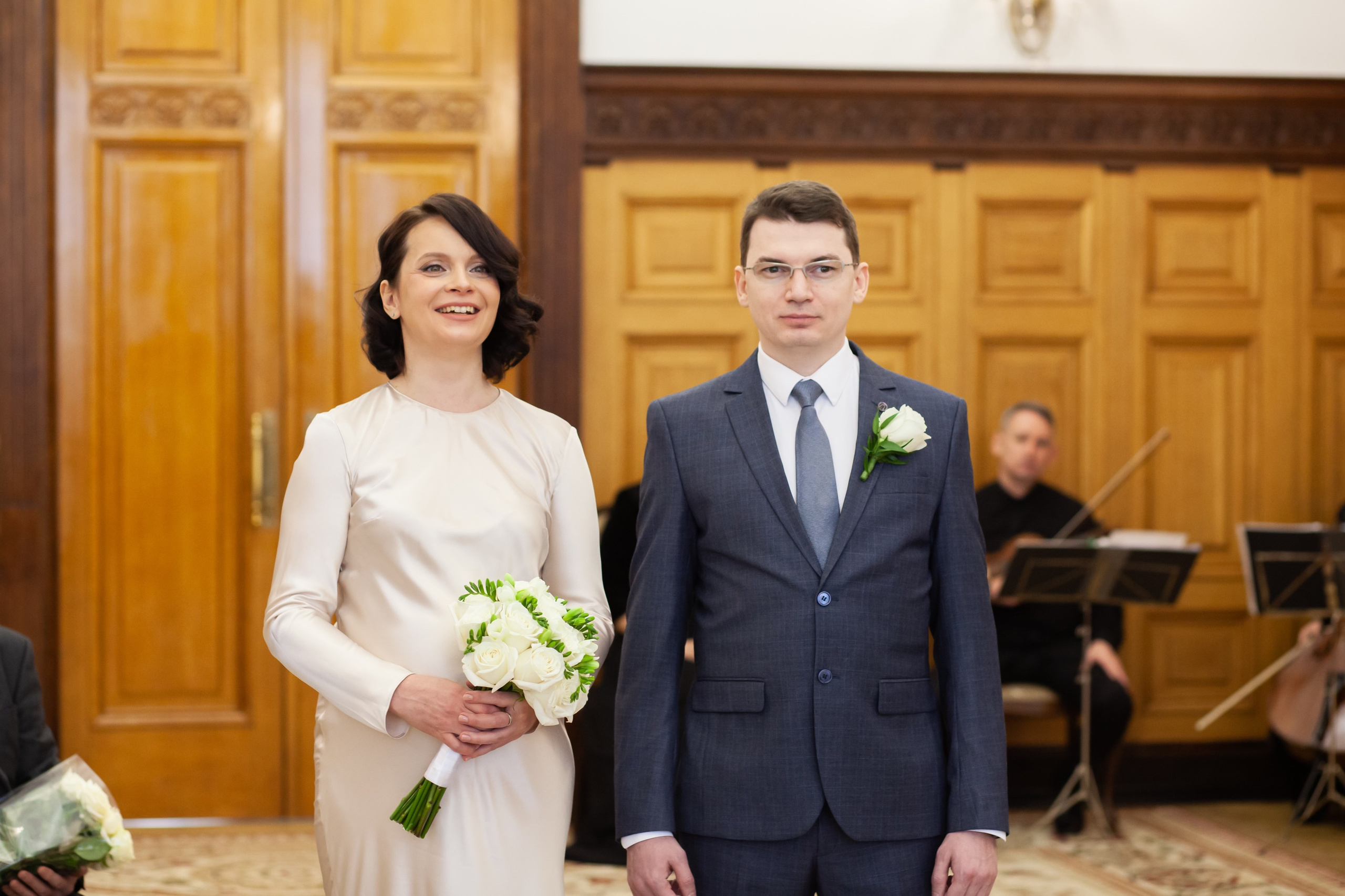 Съемка регистрации в Грибоедовском ЗАГСе. Фотографы в Москве Светлана Устинова и Сергей Грачев