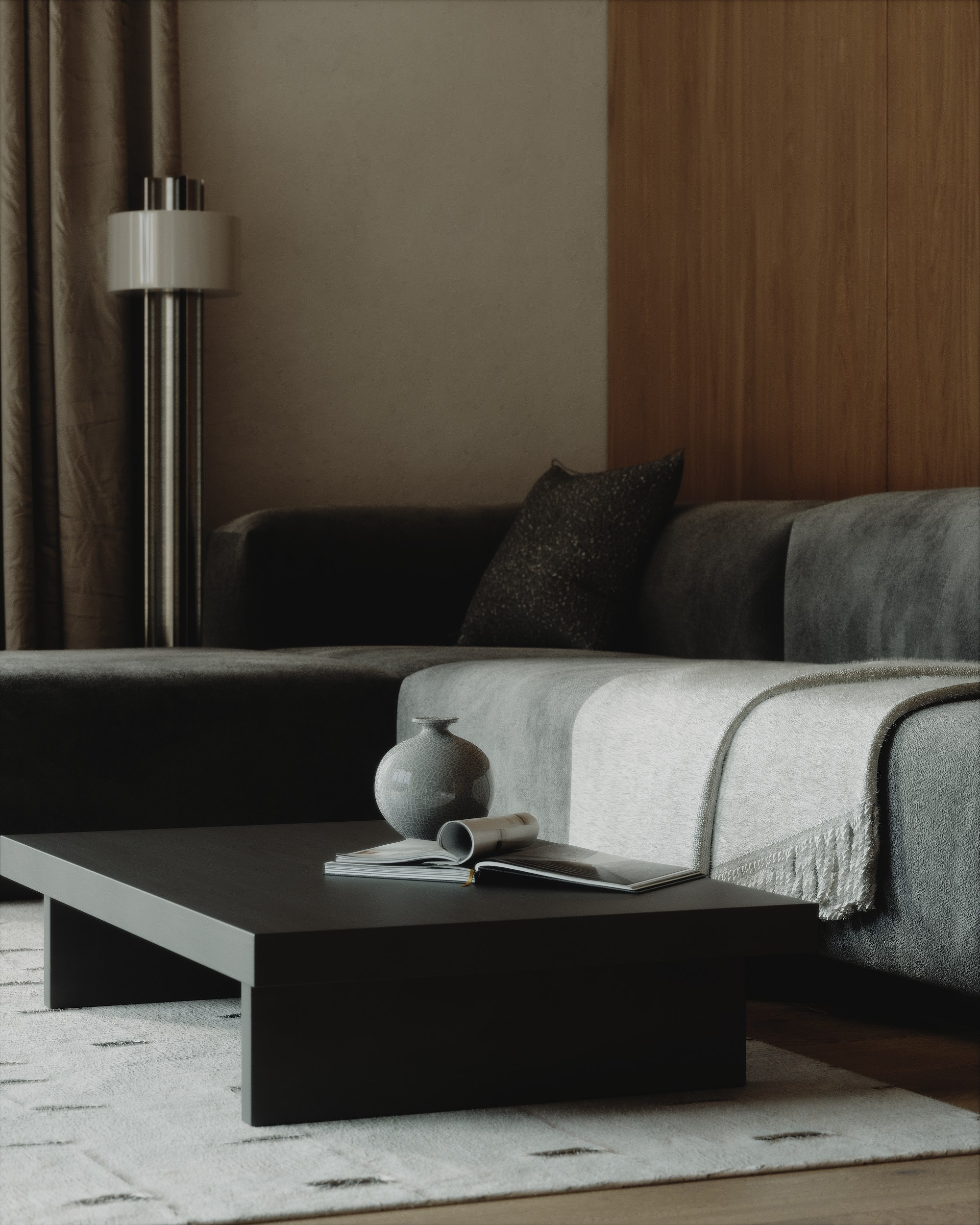 Кухня-гостиная_44 м2. 3d визуализатор Валерия Романова