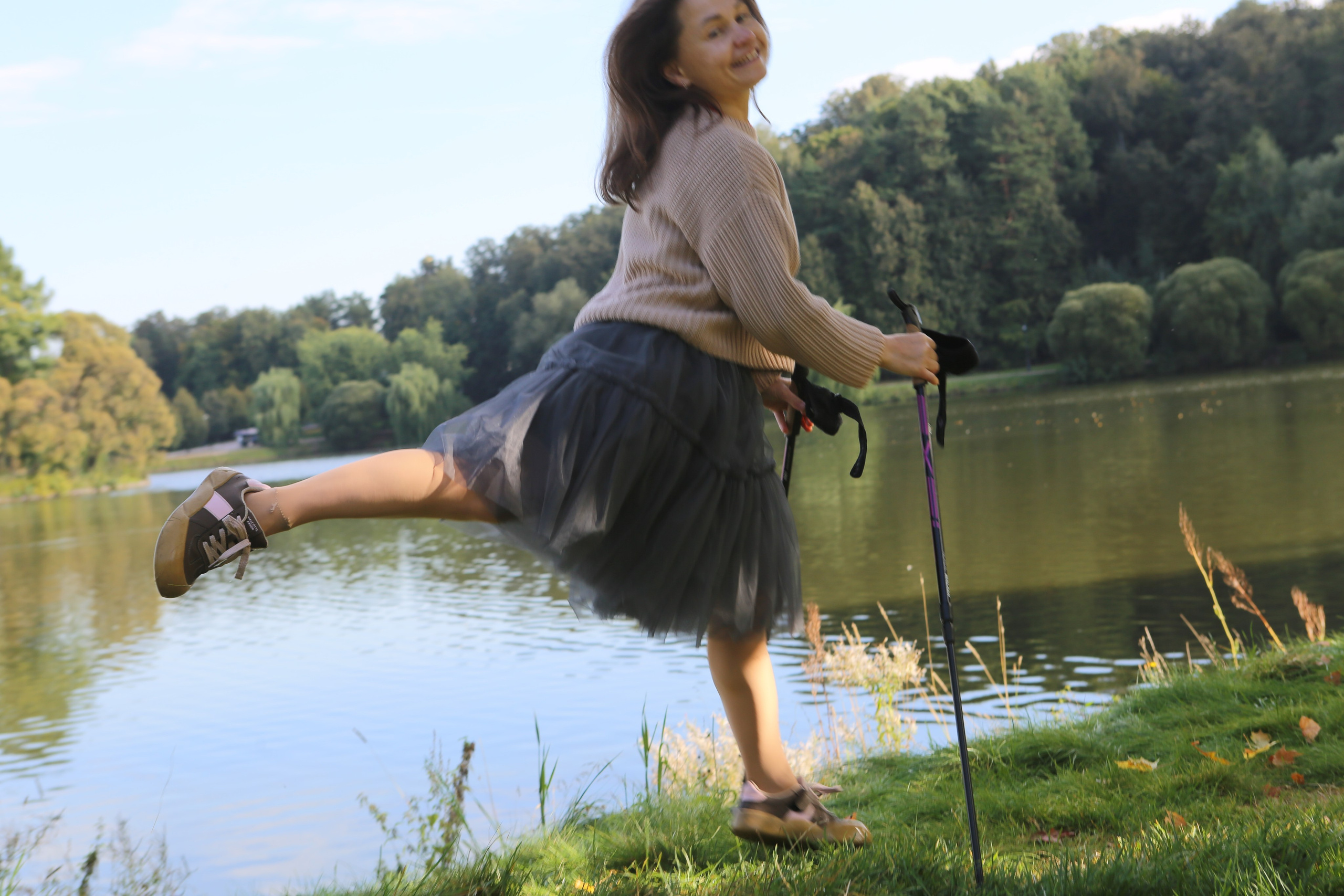 Скандинавская прогулка в Царицынском парке. Фотограф Антонина Гудкова