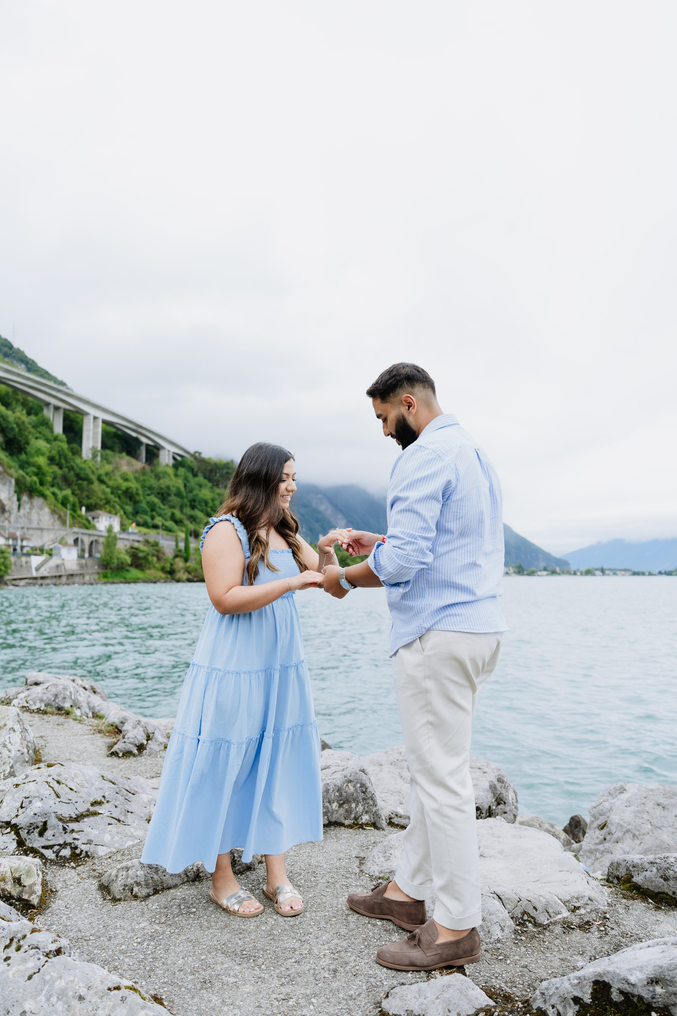 Krishna & Ravi | Proposal Montreux. Professional Wedding Photographer Geneva & Romande Switzerland | Tanya Creator