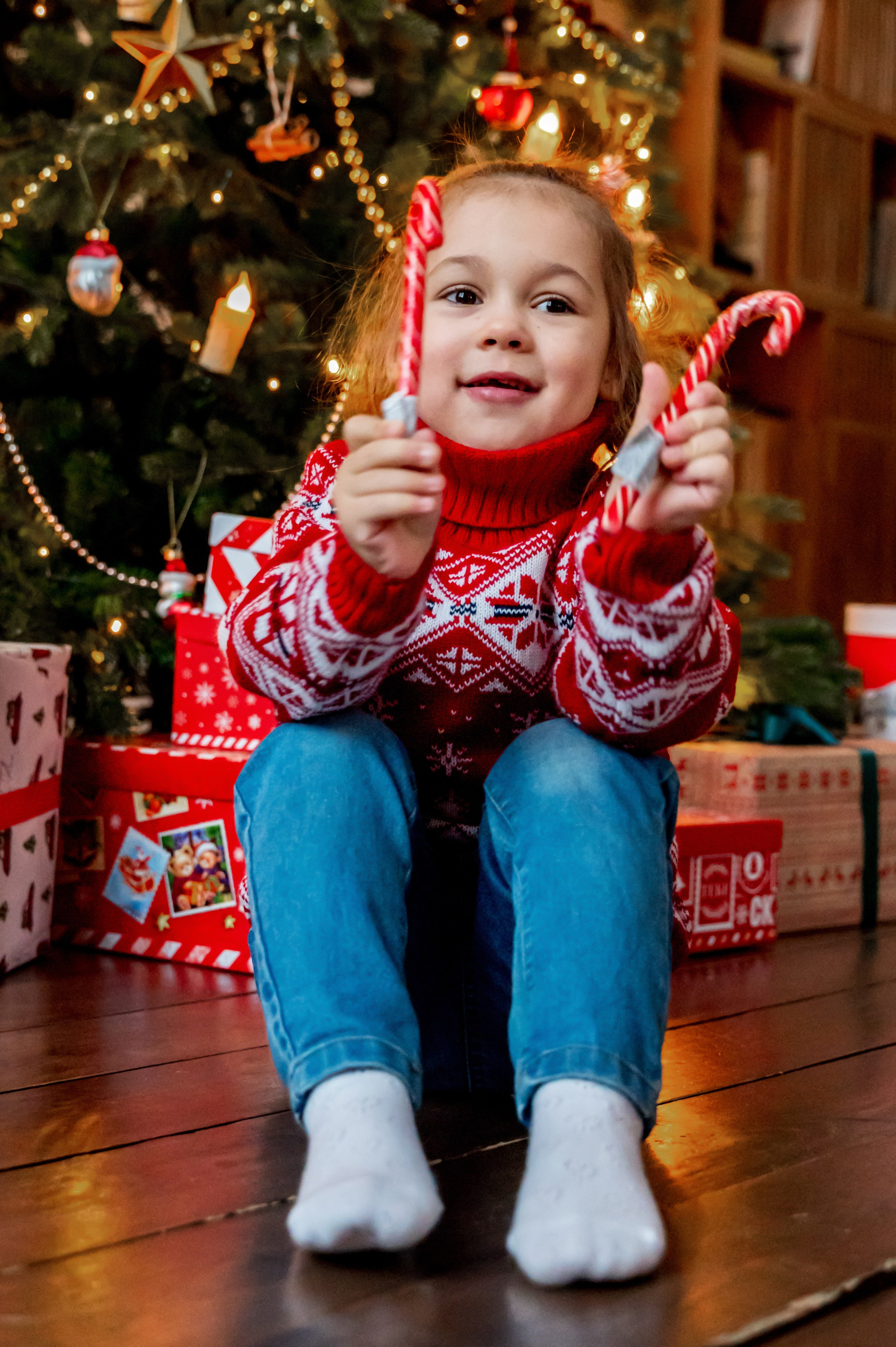 Новогодняя съёмка для мамы и дочки