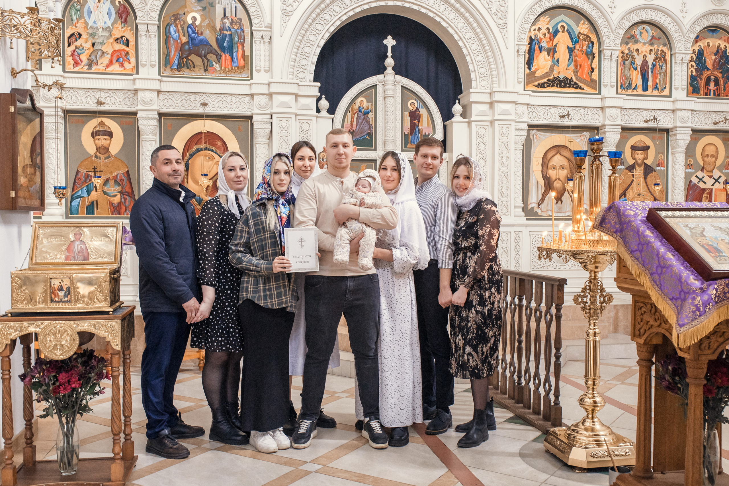 Крещение в Храме св. Андрея Боголюбского на Волжском б-р. Профессиональный фотограф в Москве и Мо Мария Шантарёва