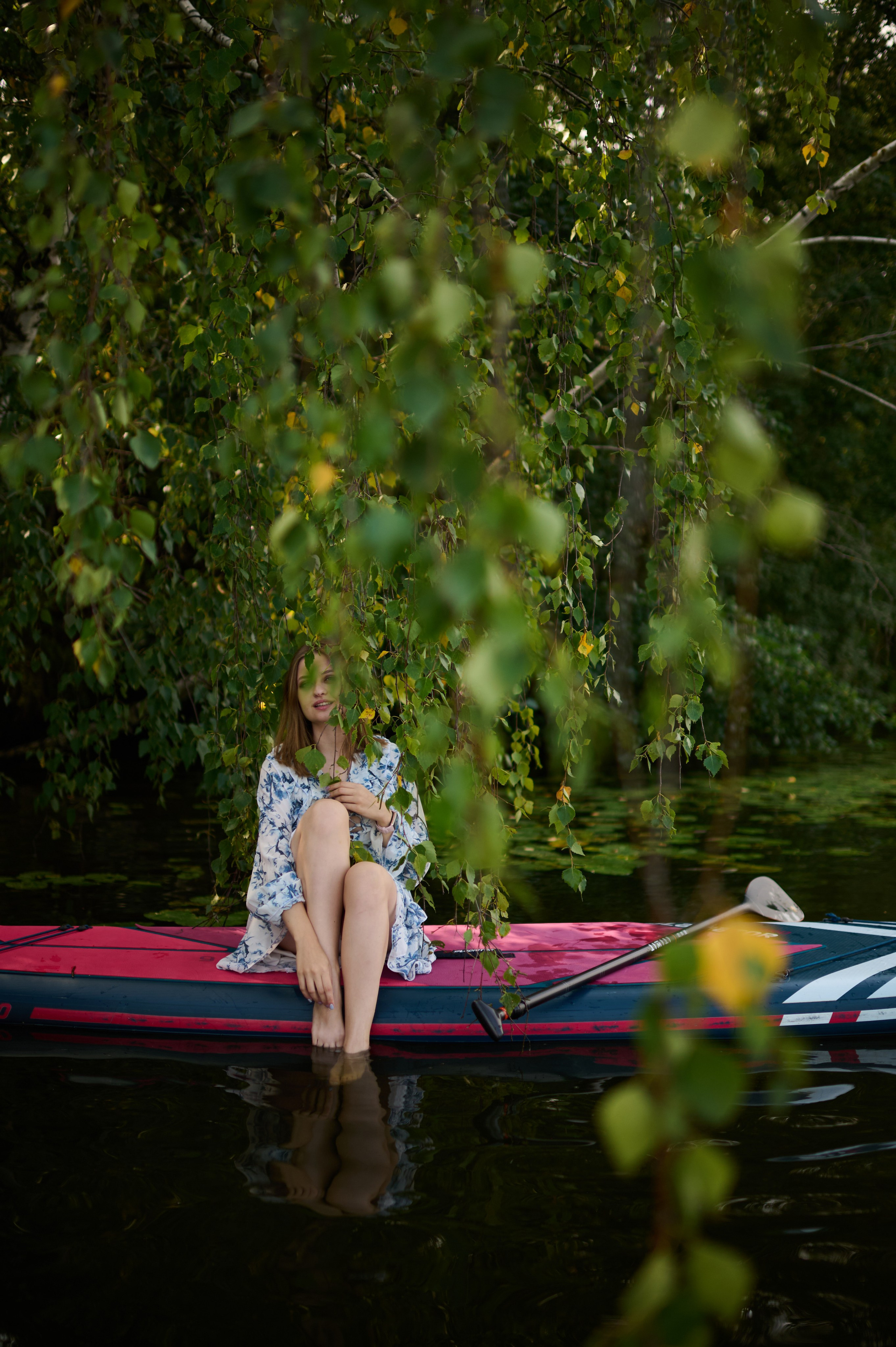 Маша. Фотосъемки на сапах, Москва. Сплавы на сапах