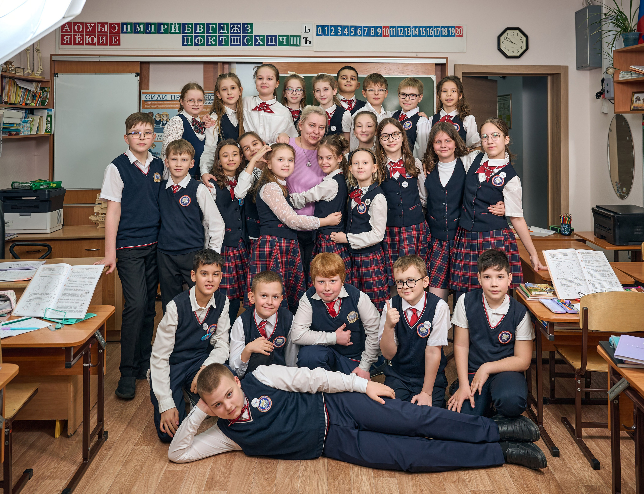 В школе. Школьный фотограф в Новосибирске