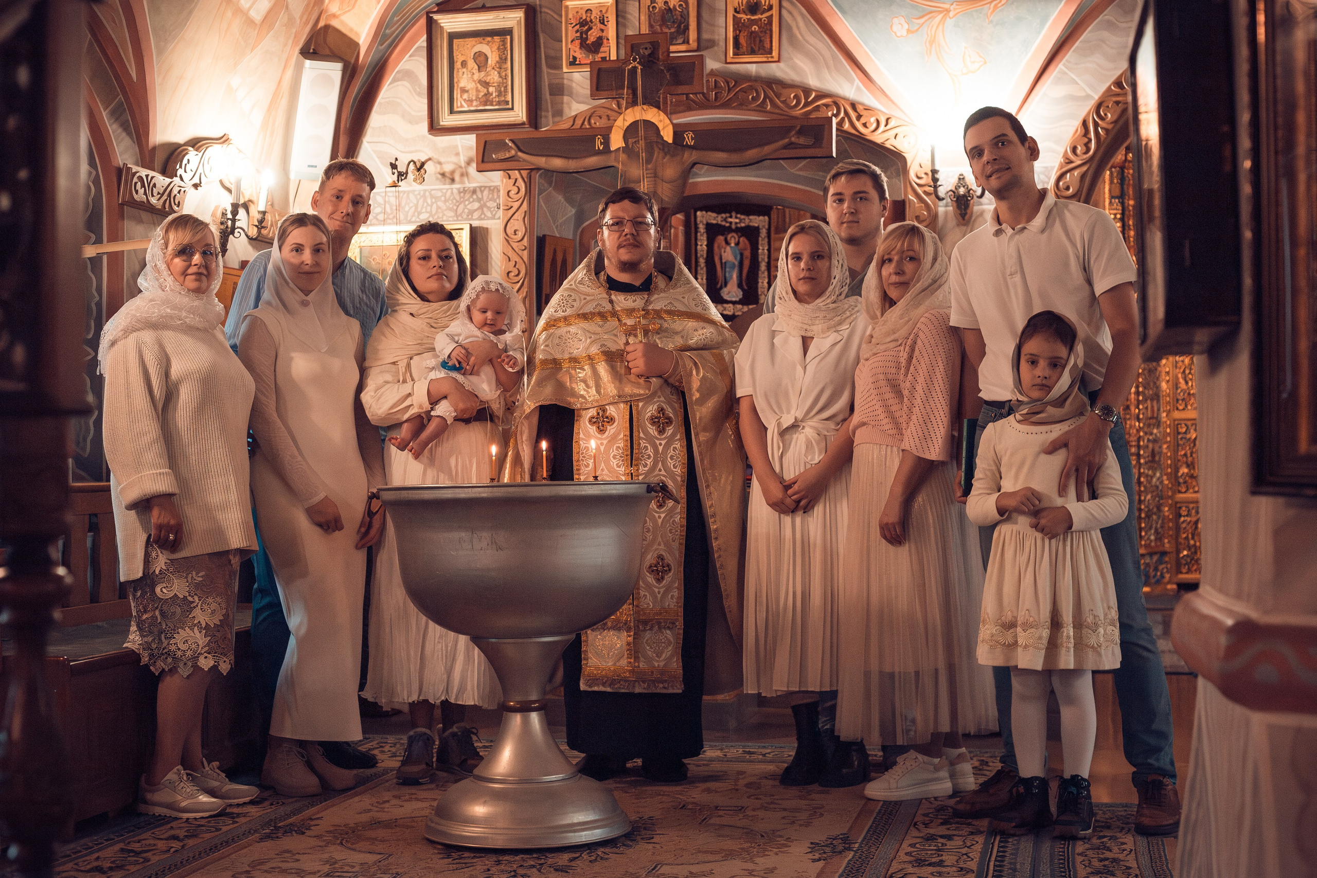Крещение Полины в Спасо-Преображенском Воротынском женском монастыре