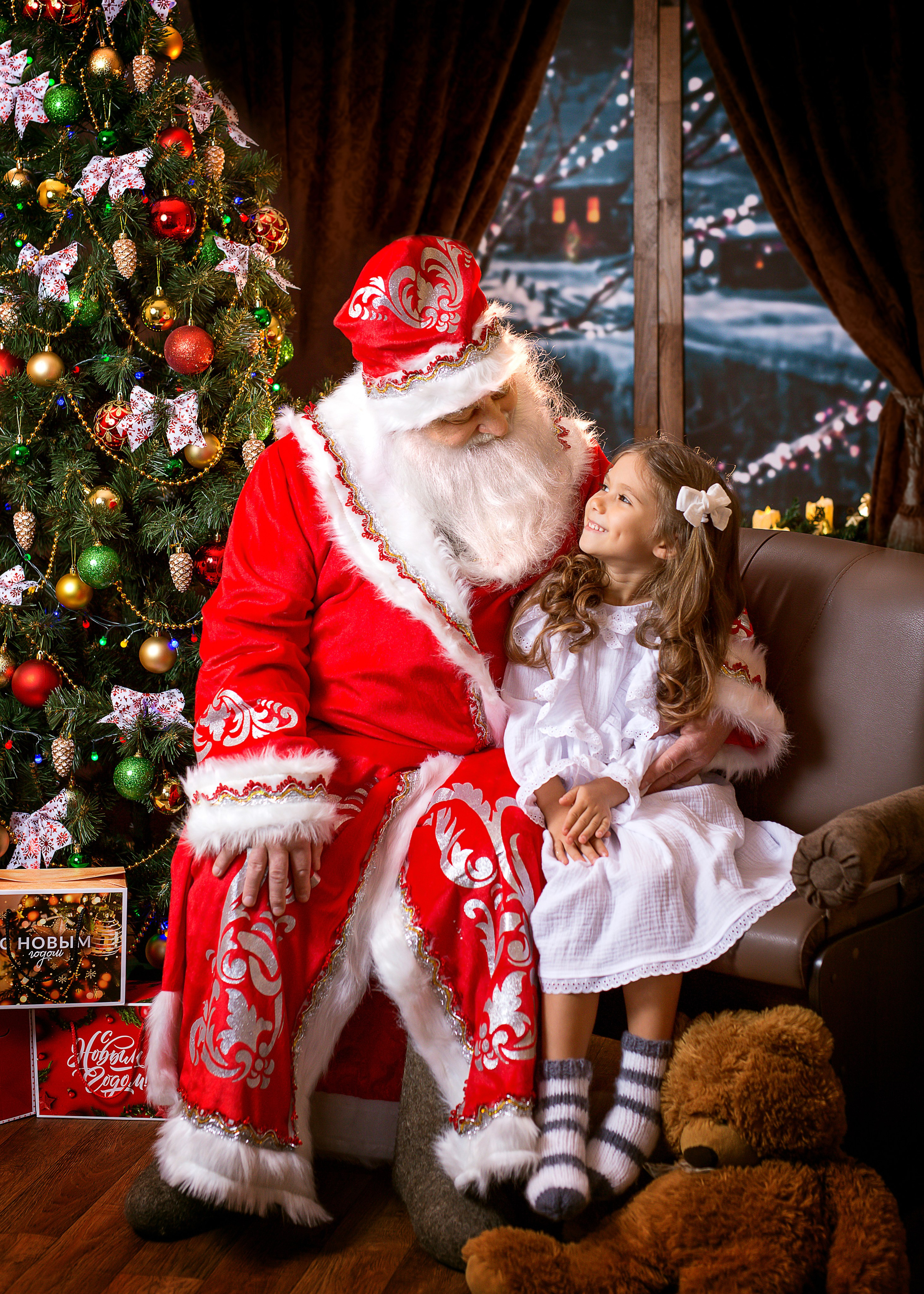 Фотосессия с Дедом Морозом 2022 год. Фотограф в детский сад Елена Колчева Новокузнецк