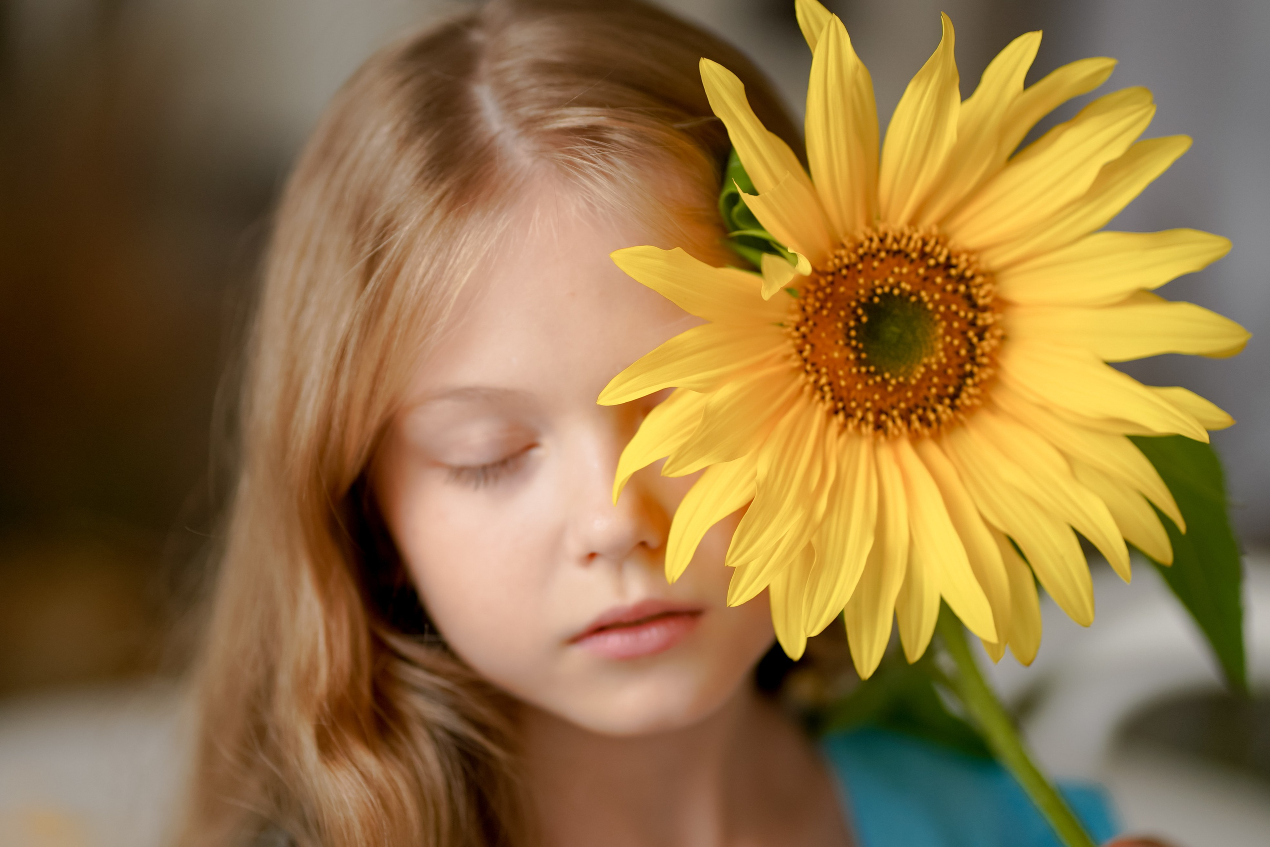 Кира с подсолнухами. Фотограф Татьяна Митрофанова