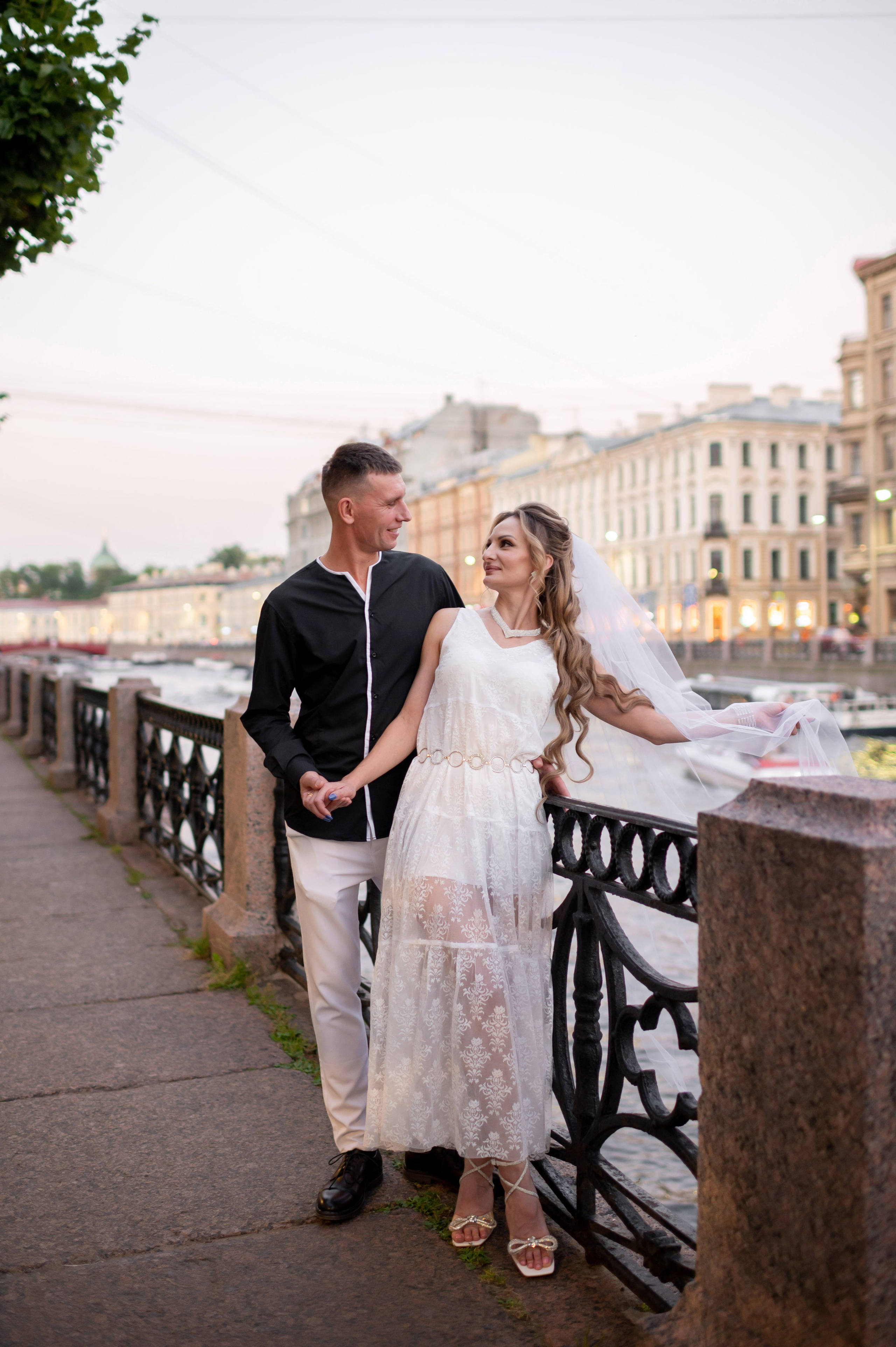 Екатерина и Андрей (свадебная фотосессия в вечернем Петербурге). Портретный, семейный и свадебный фотограф в Санкт-Петербурге и в Пушкине Ширяев Денис
