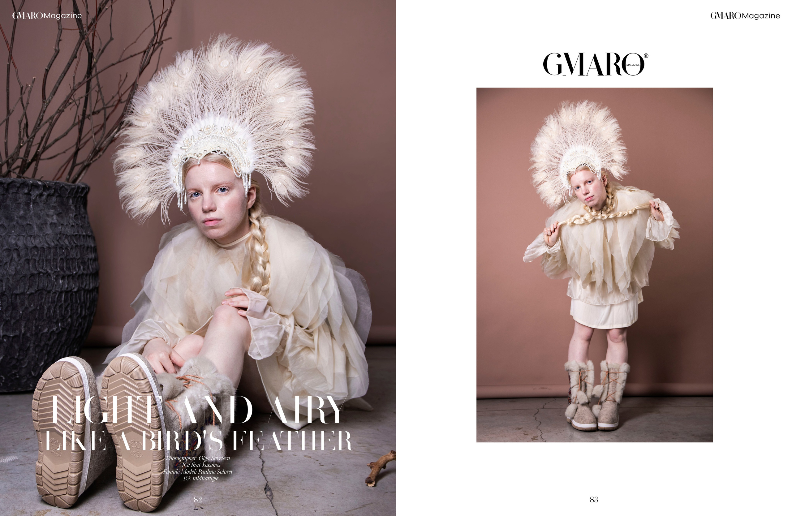 Стилизованный студийный портрет. Публикация в GMARO magazine. Портретный фотограф в Санкт-Петербурге Савельева Ольга