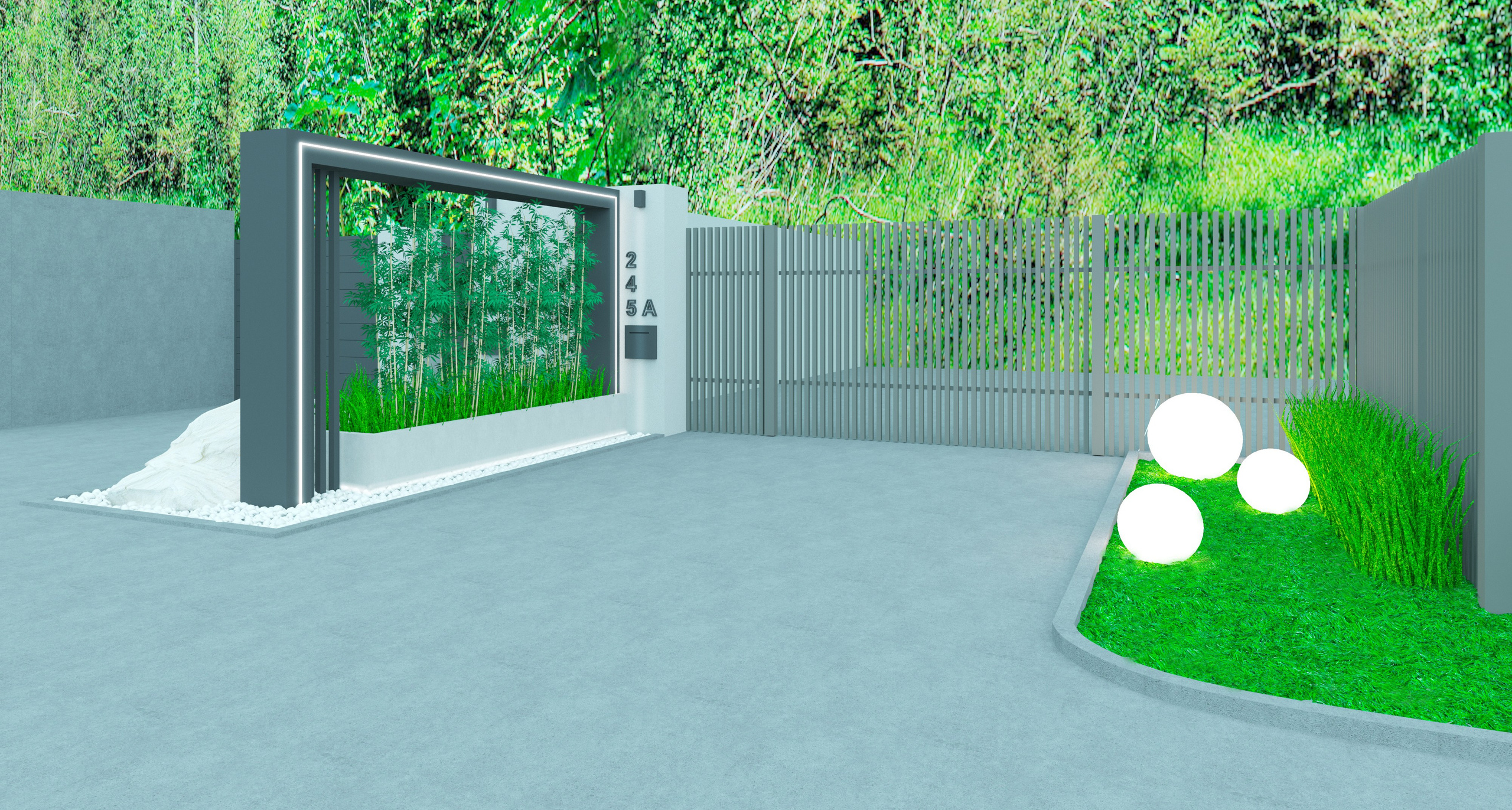 въездная группа частной резиденции