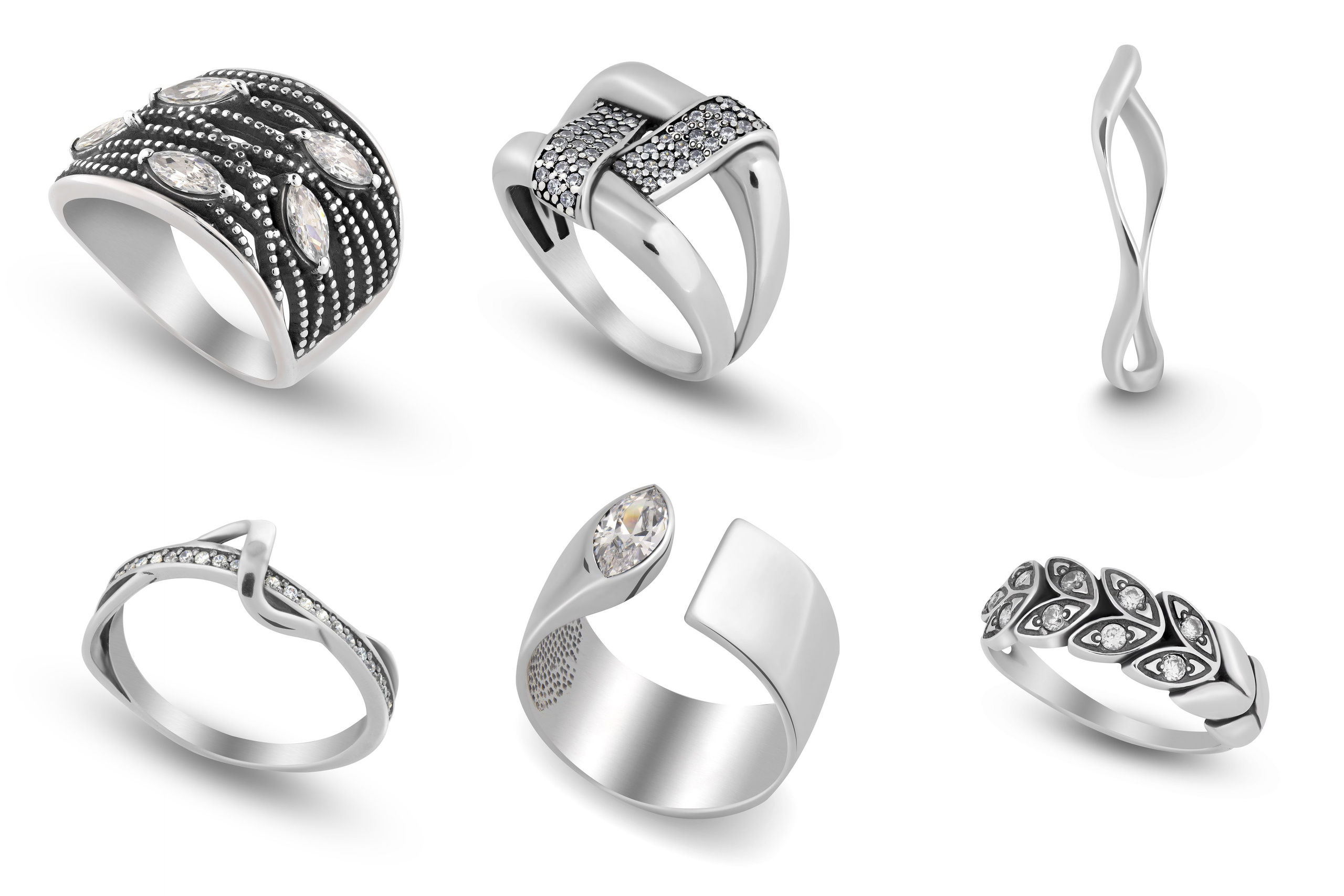 Серебрянные кольца для компании «Серебрянный каприз». Фотограф Сергей Феденко
