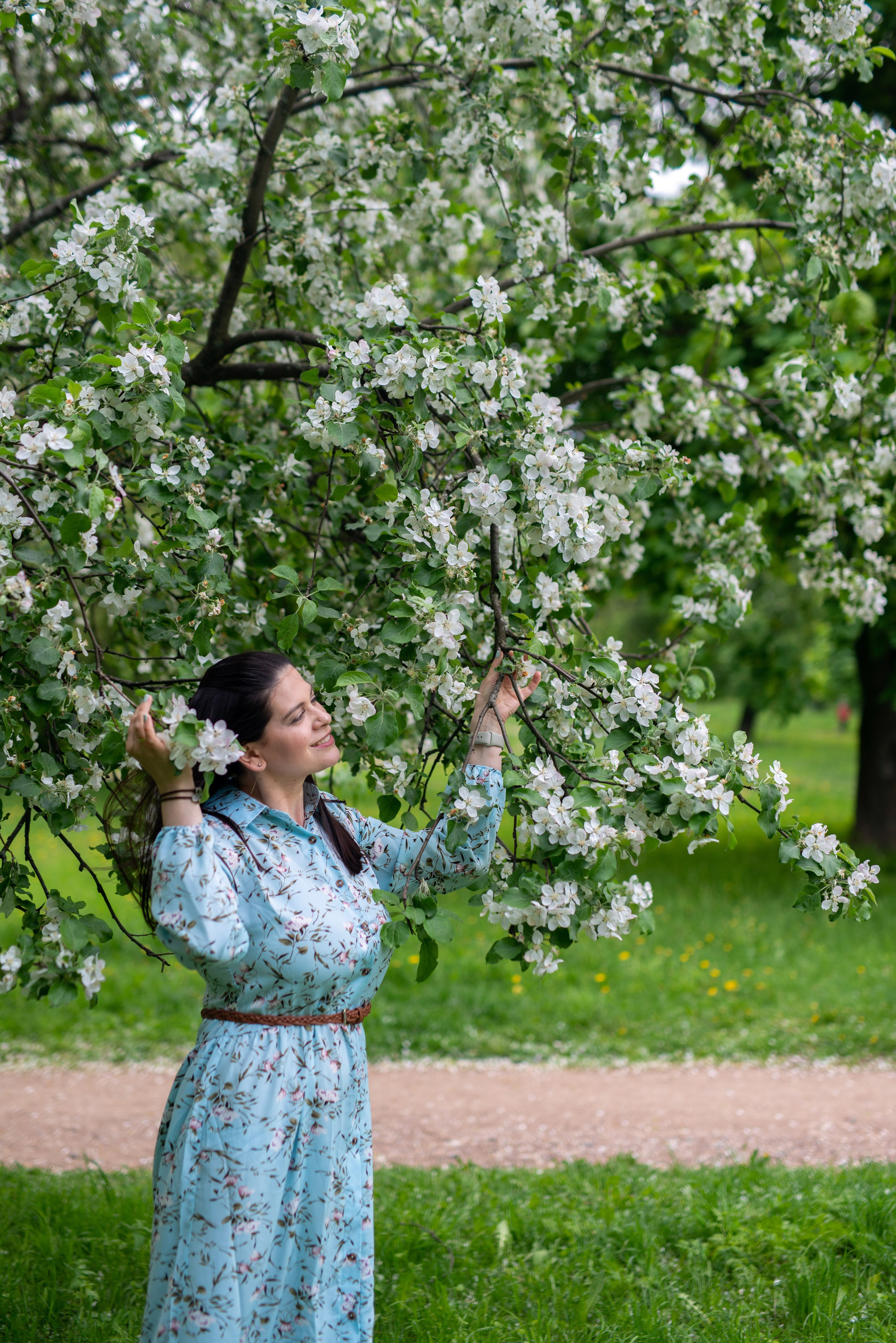 Наташа и Дима (фотосессия в цветущих садах). Портретный, семейный и свадебный фотограф в Санкт-Петербурге и в Пушкине Ширяев Денис