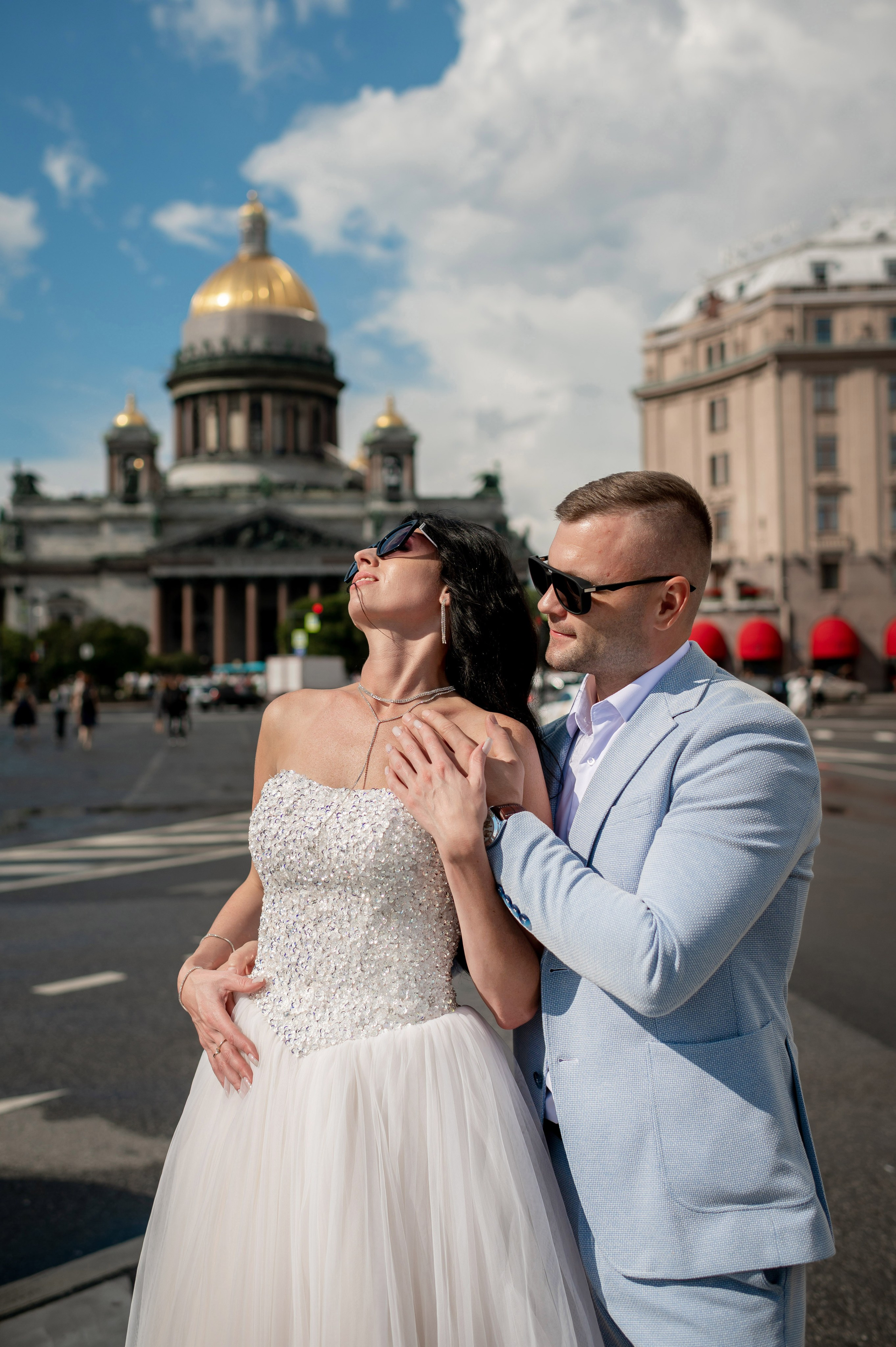 Елена и Илья (фотосессия у городской Невской Ратуши, Исаакиевская площадь). Портретный, семейный и свадебный фотограф в Санкт-Петербурге и в Пушкине Ширяев Денис