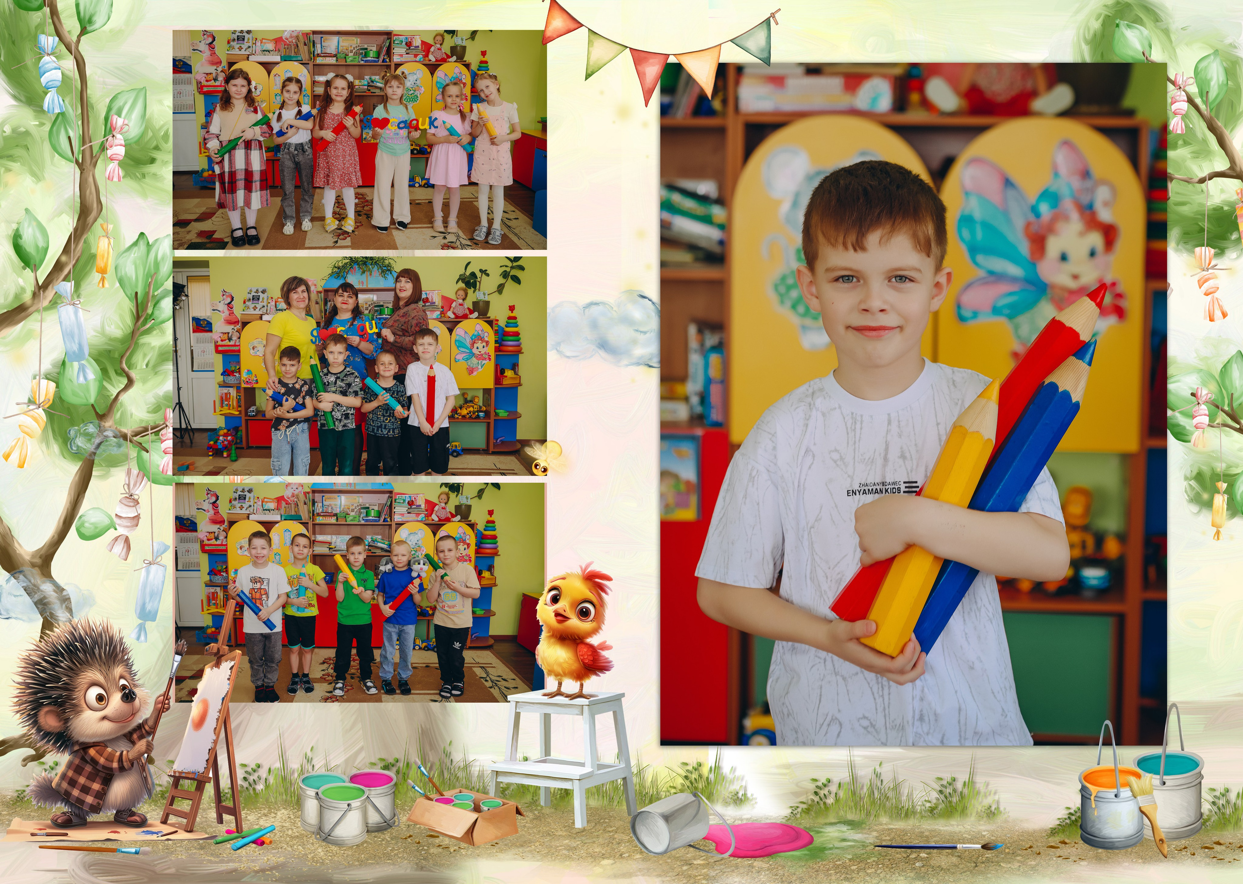 Садик 10 разворотов. Яковлева Екатерина. Школьный и семейный фотограф
