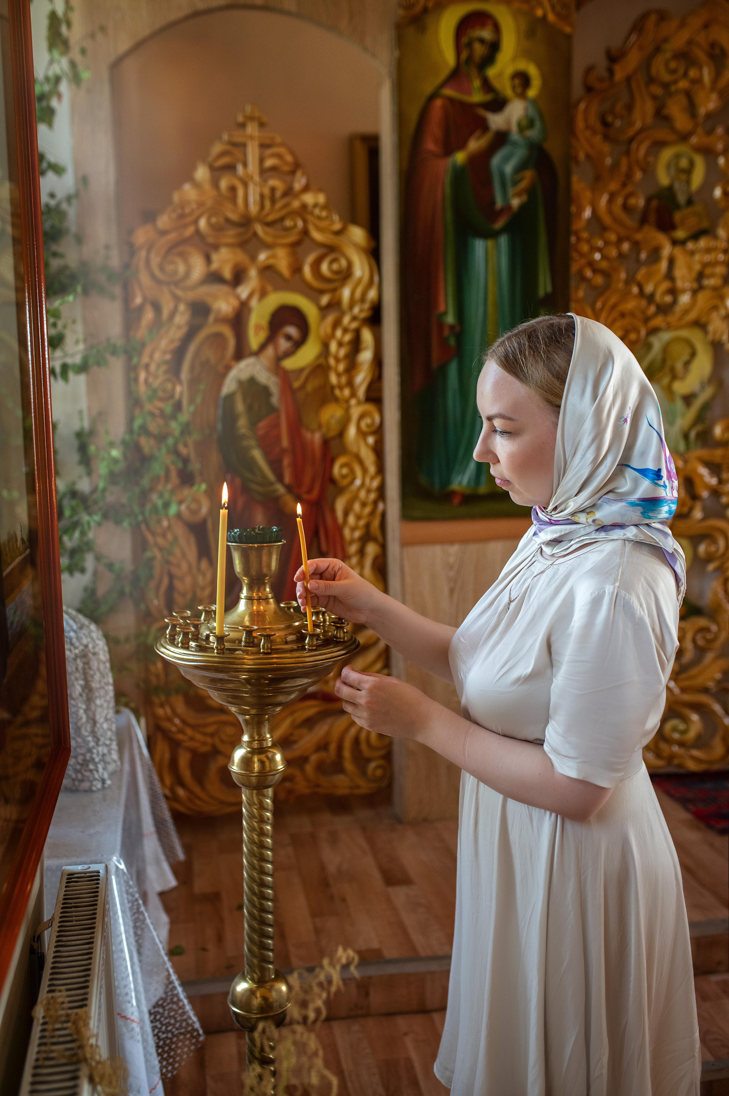 Крещение Александры ////Церковь Николая Чудотворца. Семейный и детский фотограф в Туле