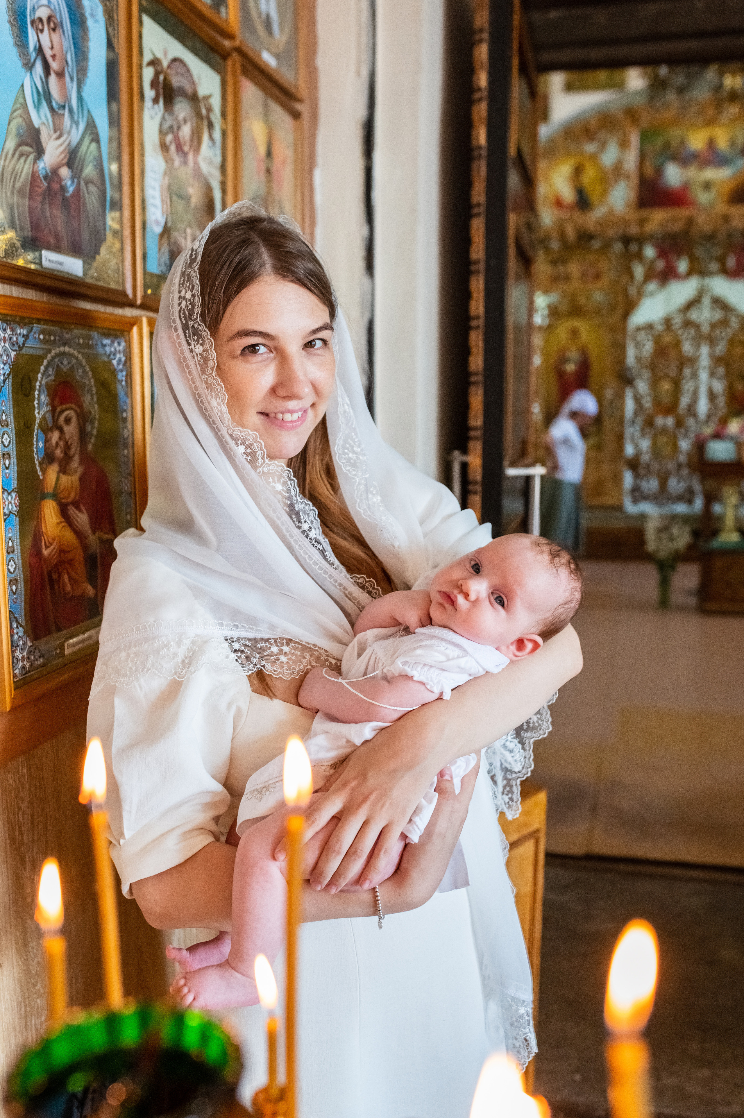 Крещение Александры ////Церковь Николая Чудотворца. Семейный и детский фотограф в Туле