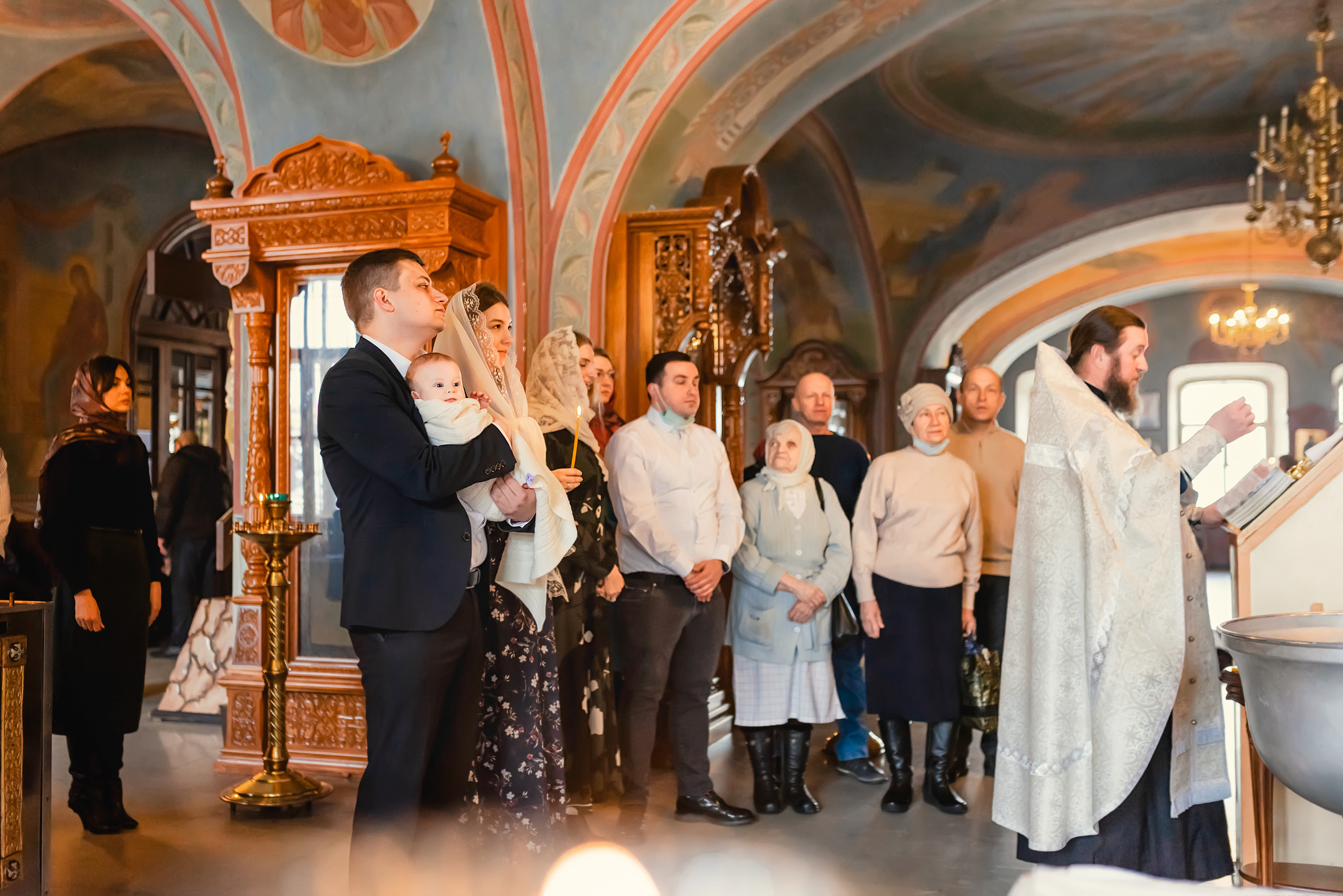 Крещение Михаила //// Кафедральный собор Успения Пресвятой Богородицы. Семейный и детский фотограф в Туле