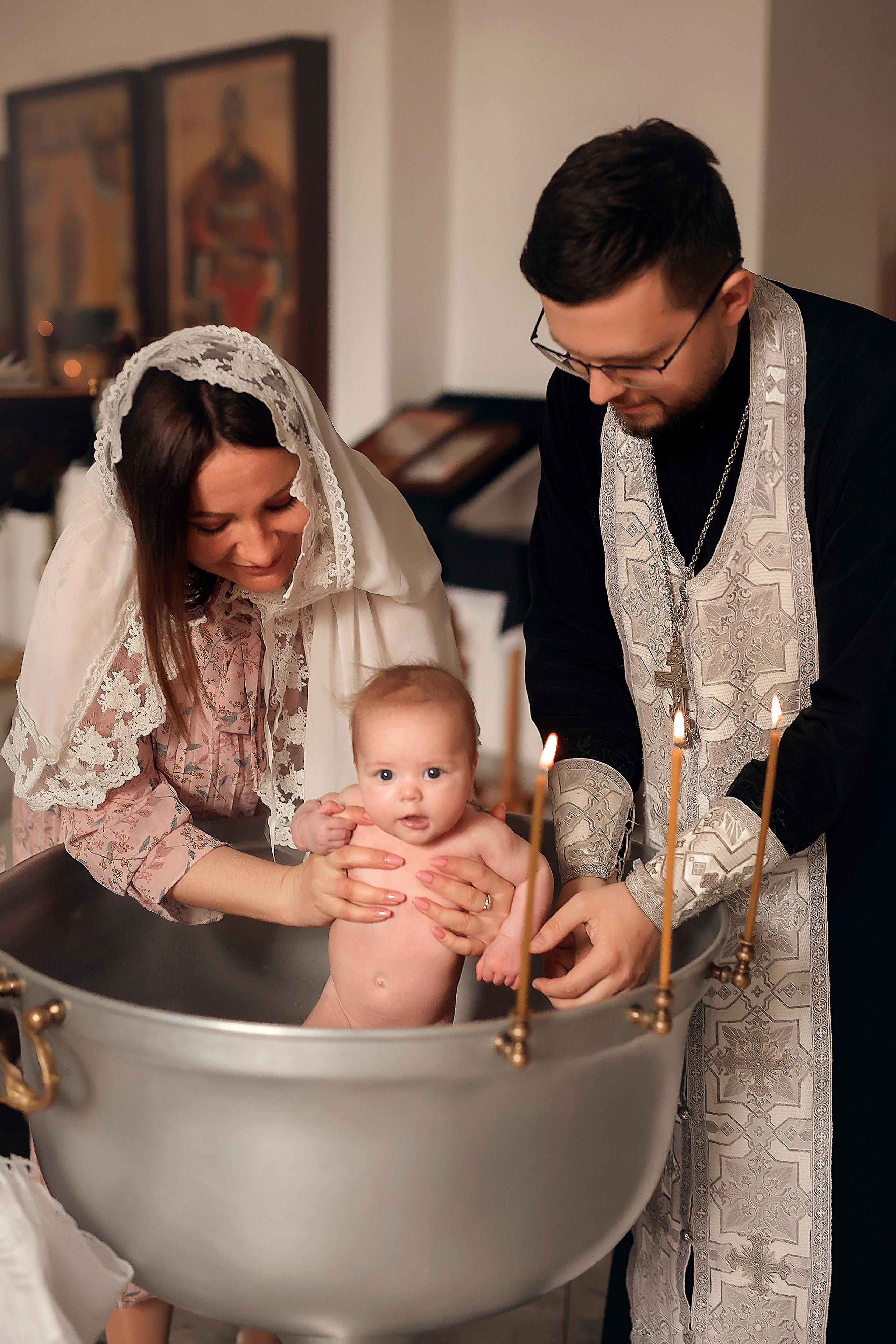 Крещение Пелагеи Спасский Храм в Новой Усмани. Фотограф на крещение и венчание