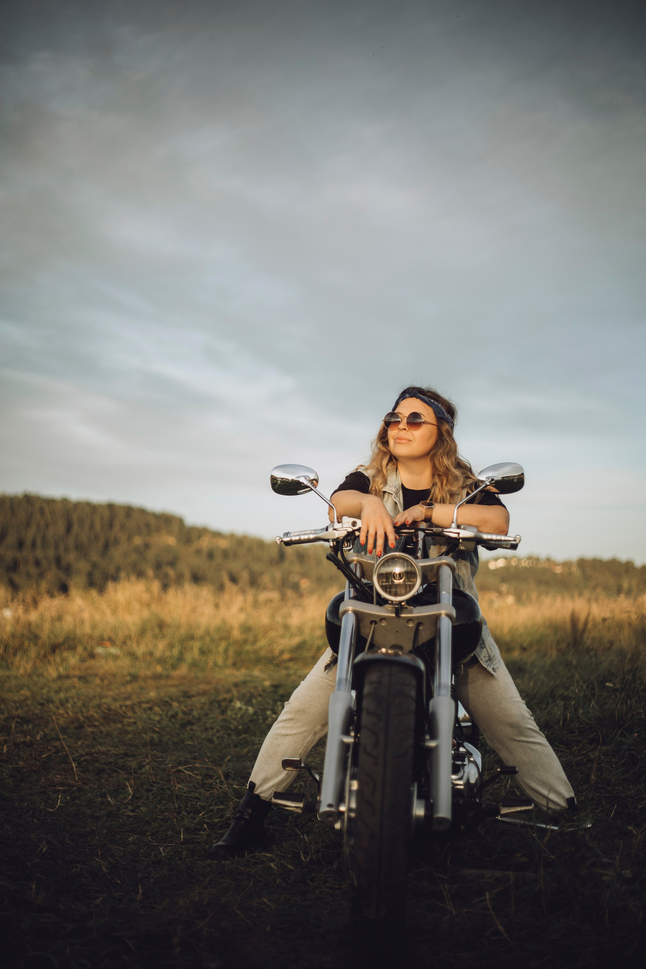 Таня. Байк. Фотограф Анна Шибанова Ангарск-Иркутск