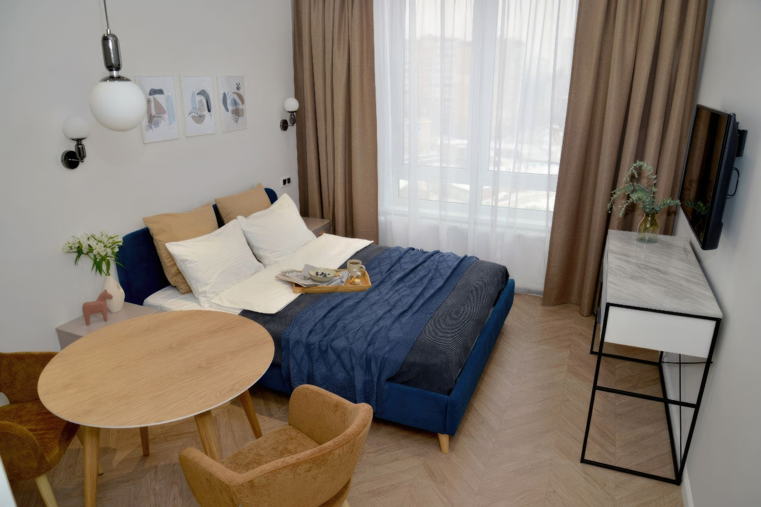 Апартаменты в Нижнем Новгороде, 2022. 3D визуализация интерьера и архитектурной среды