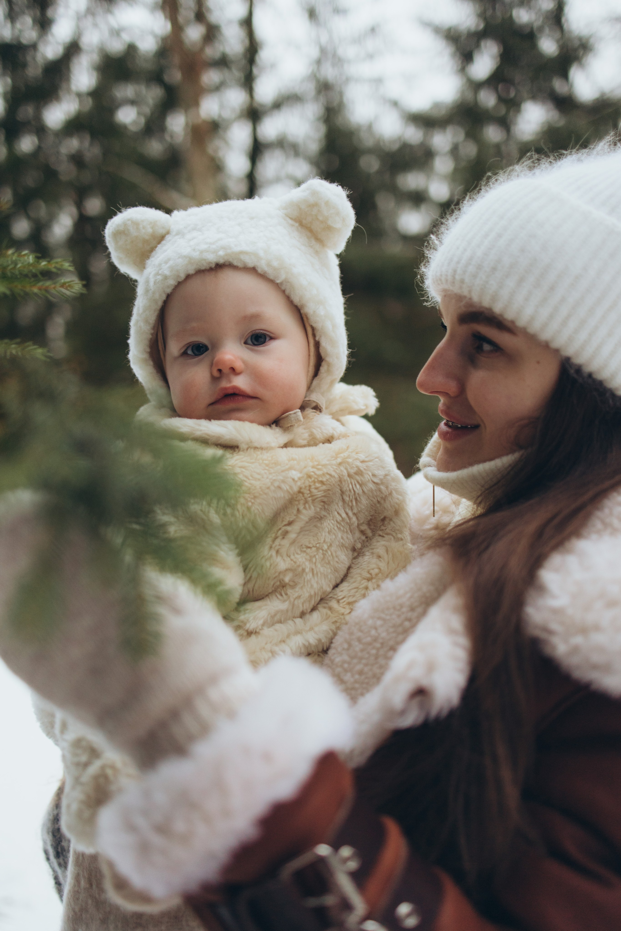 Снежный лес. Семейный фотограф в Москве Виктория Ястребинская