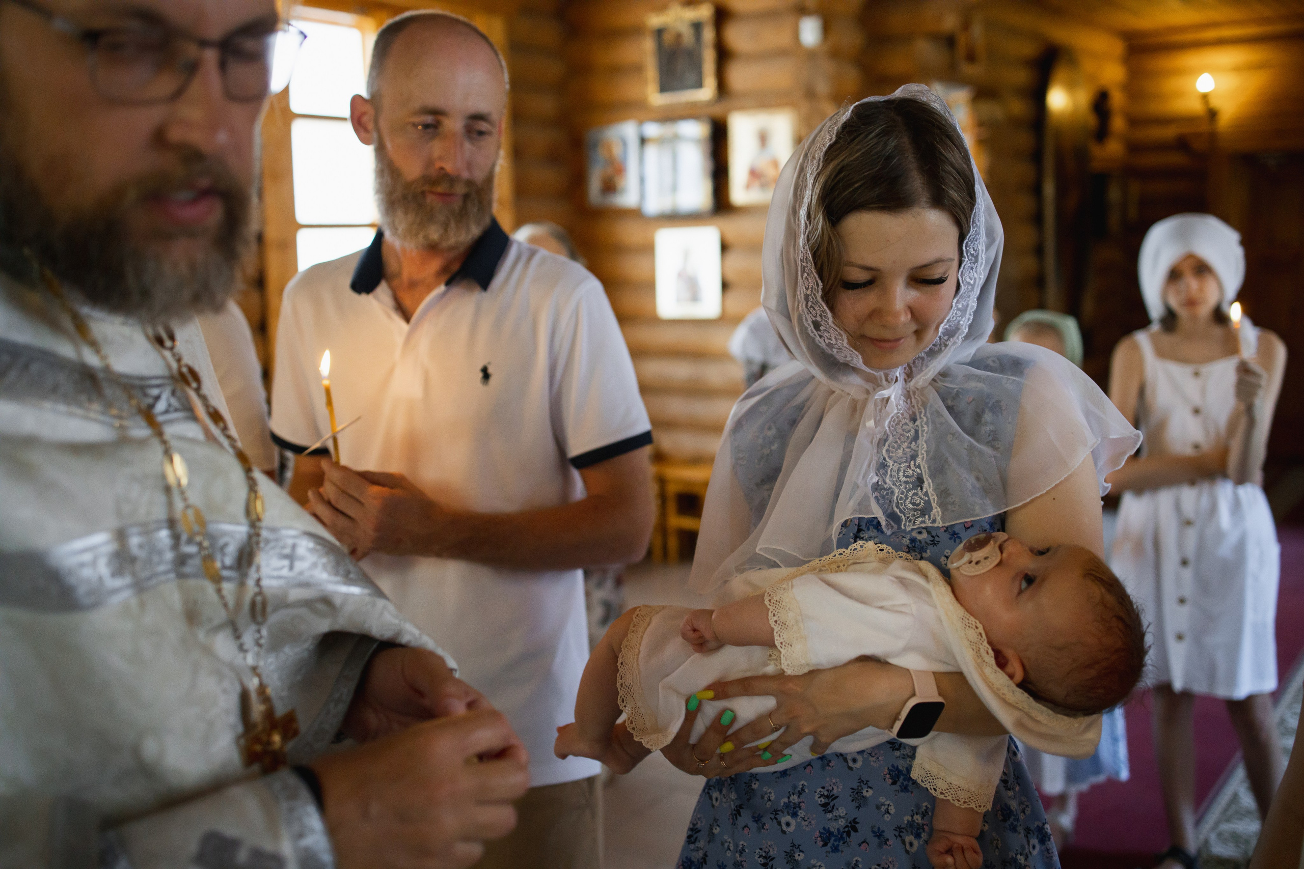 Крещение Алисы в Храме Всех святых, в земле Русской просиявших. Свадебный и семейный фотограф Ольга Разрядова