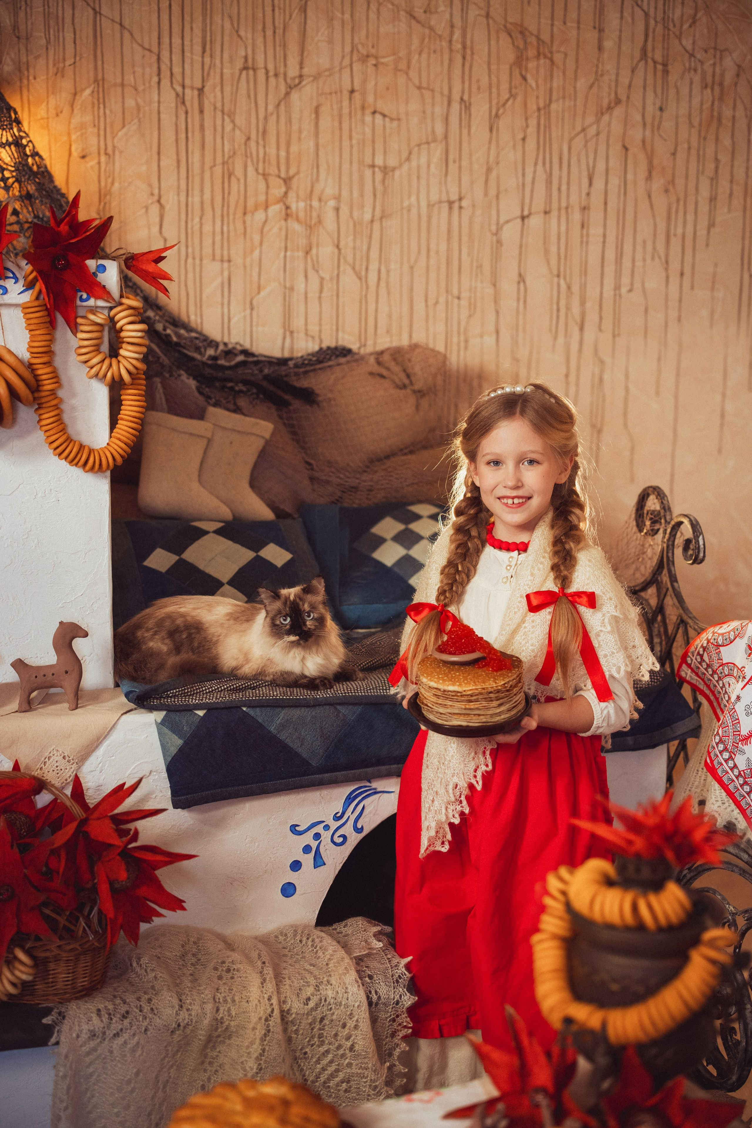 Фотосессия в русском стиле. Фотопроект"Масленица» в фотостудии Эль, город Краснодар. Семейный и детский фотограф в Краснодаре Анна Трашкова