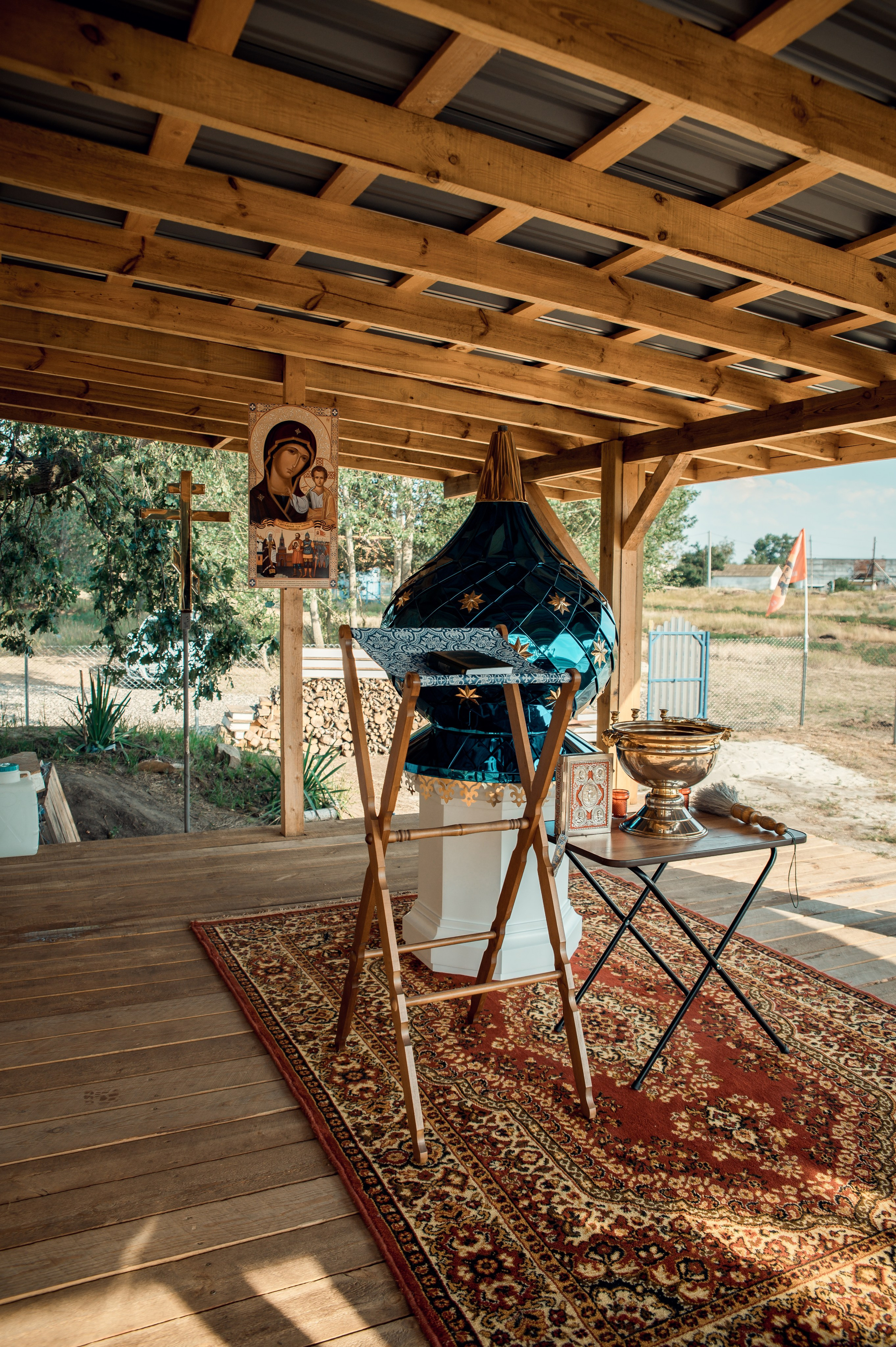 Освещение купола в храме Казанской иконы Божьей Матери х. Закутский. Церковный, семейный и репортажный фотограф Волгоград, Волжский