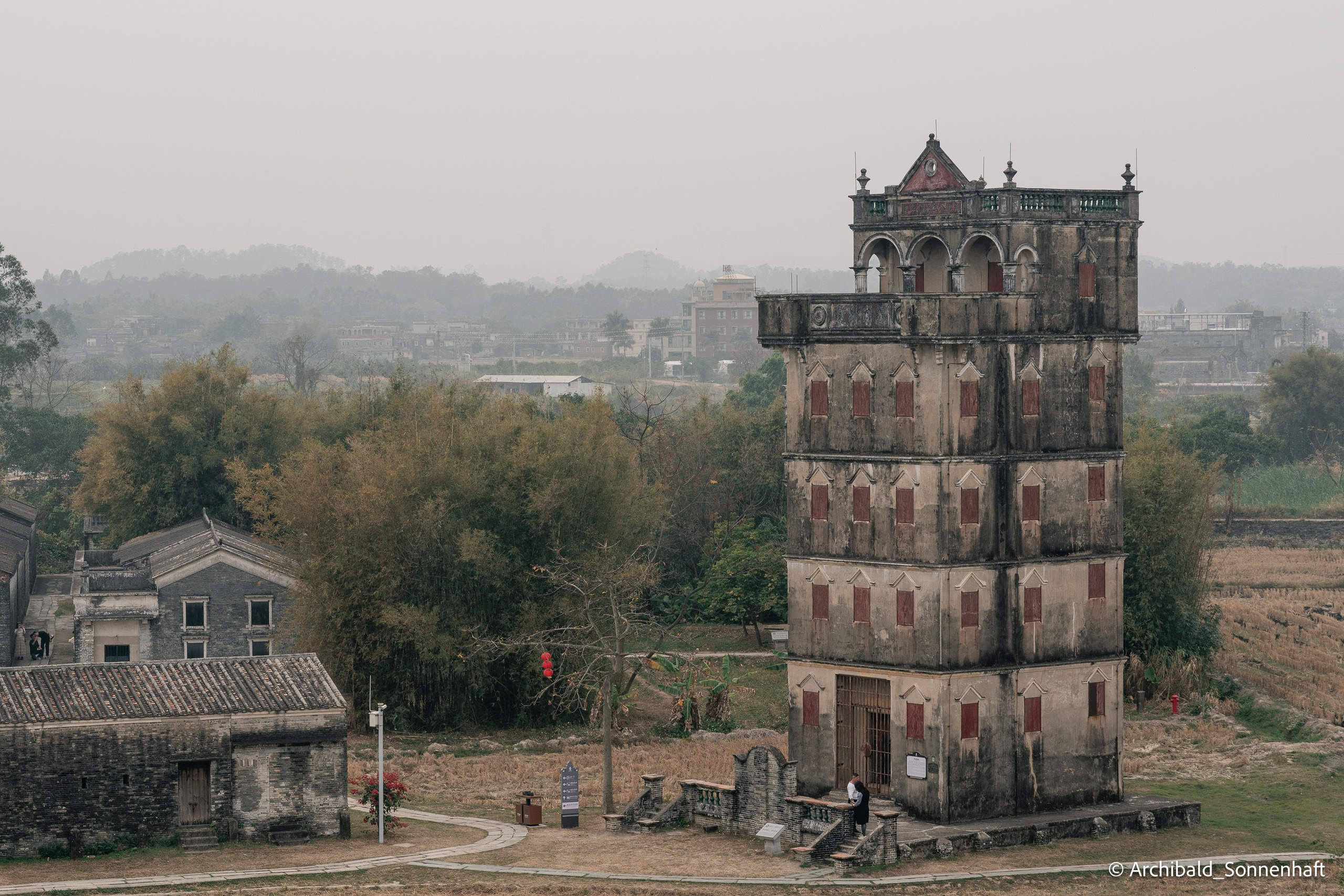 Diaolou in Kaiping. Photographer in Guangzhou, China. Archibald Sonnenhaft