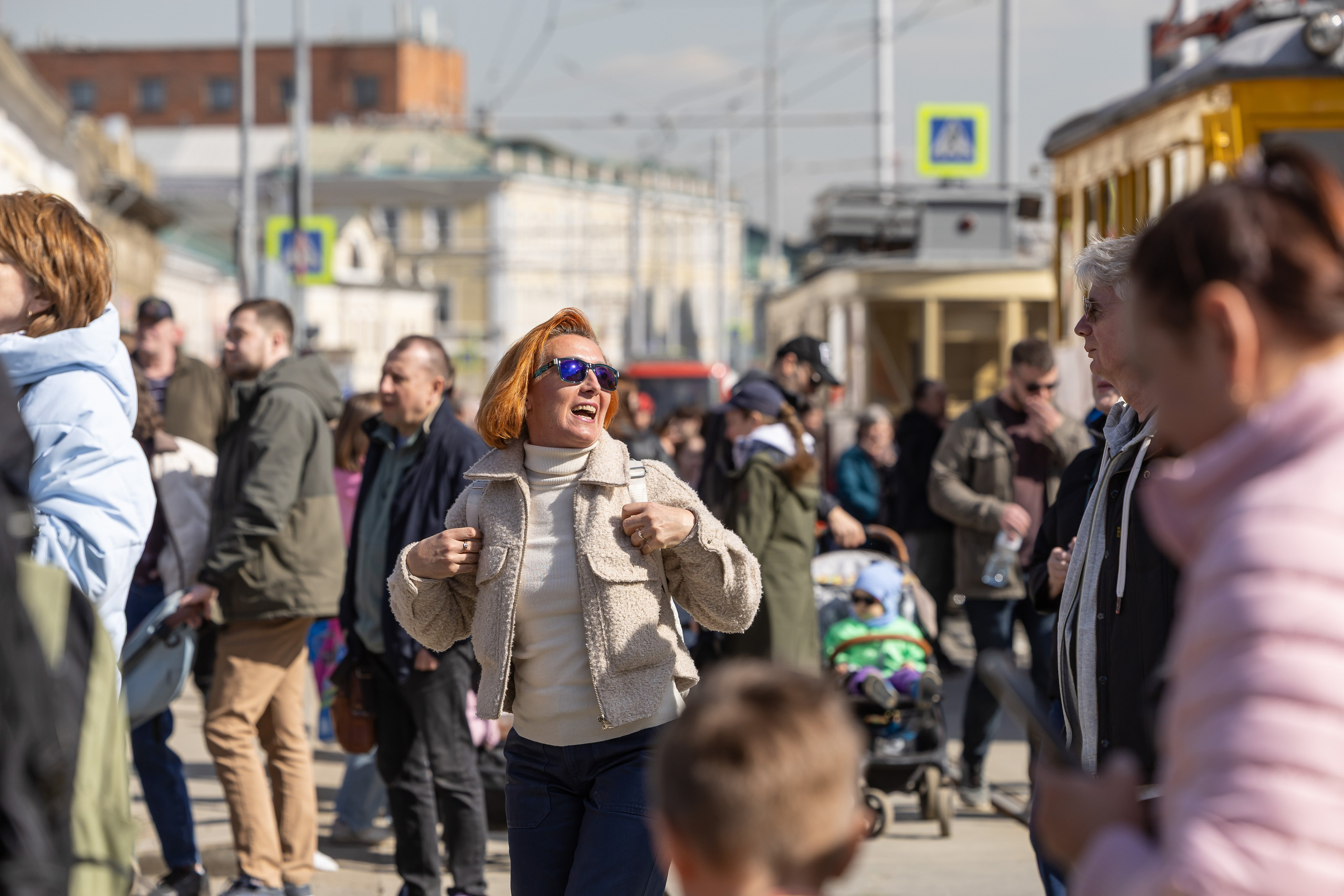 Парад трамваев 4 апреля в Москве. Фотограф Владимир Охрименко