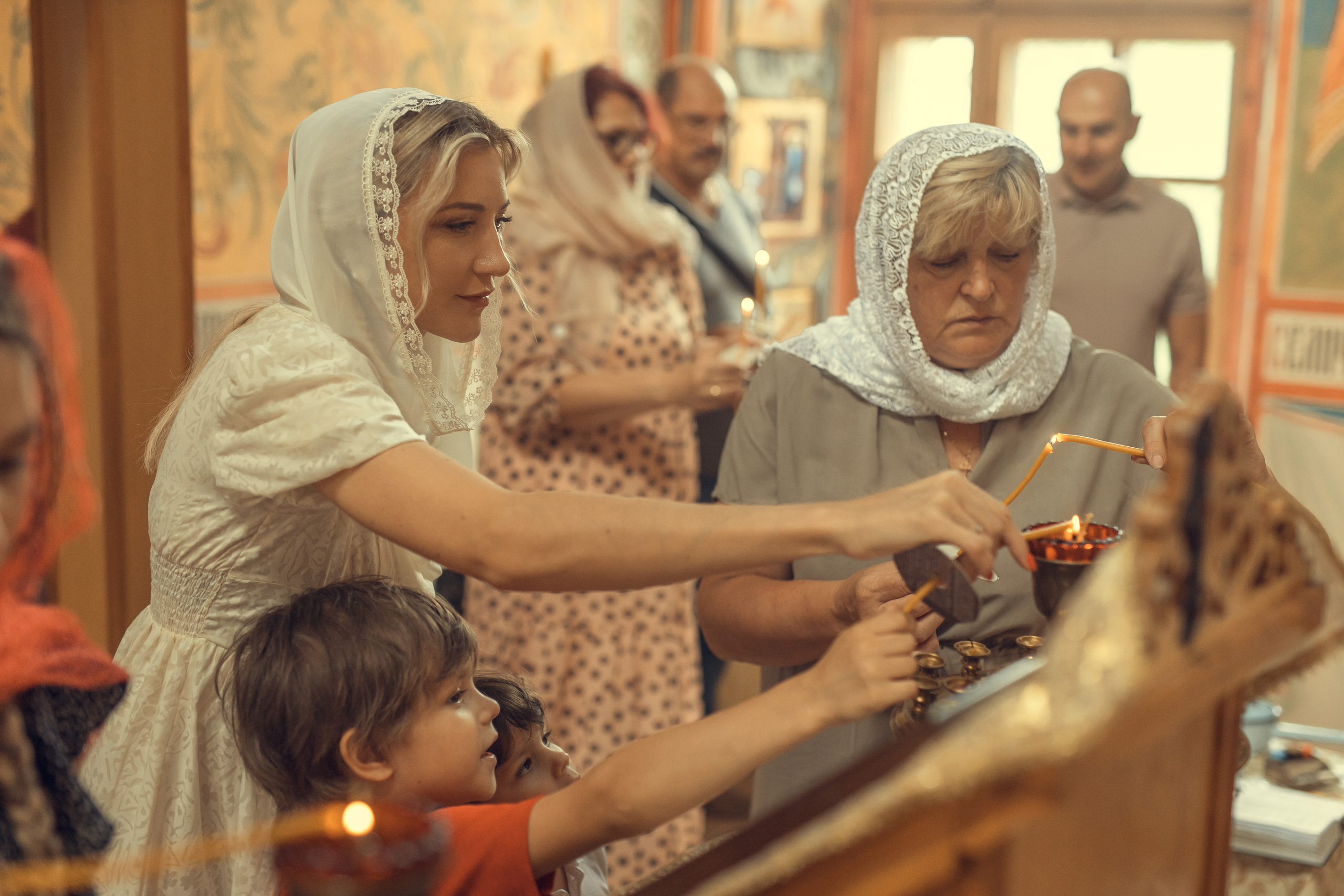 Крещение Аделины, церковь Рождества Пресвятой Богородицы в Григорьевском. Главная