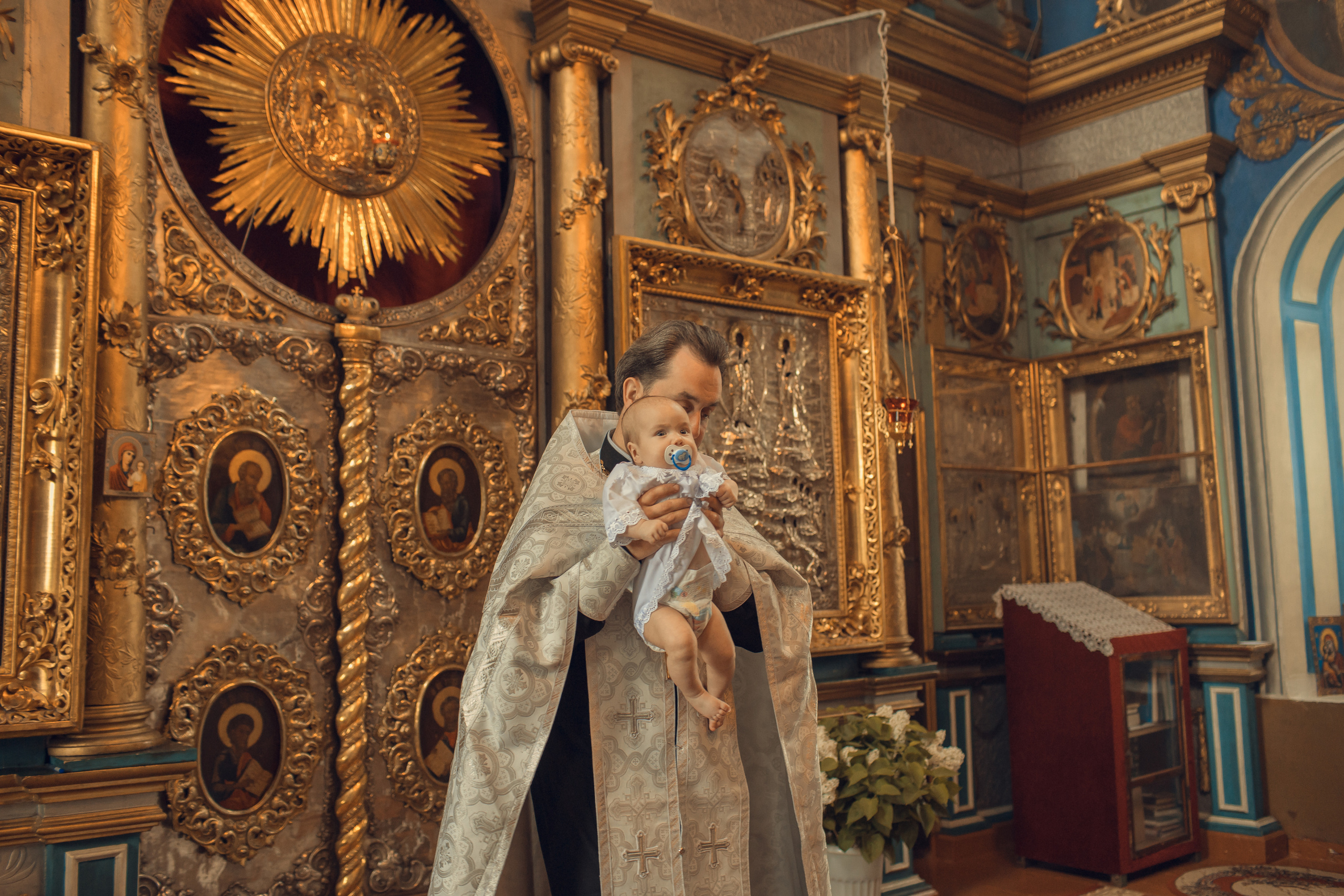 Крещение Машеньки, храм Преображения Господня, село Поводнево. Главная