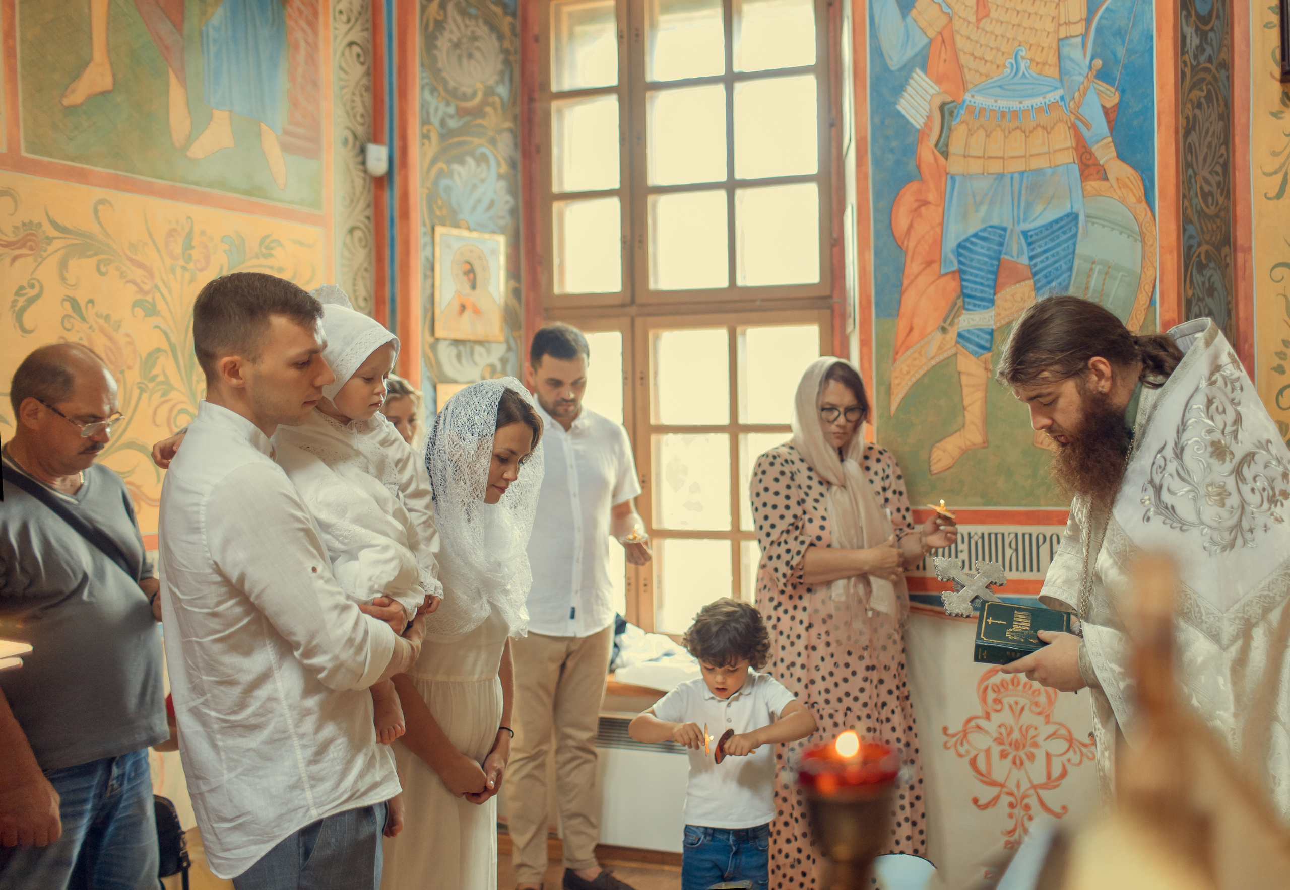 Крещение Аделины, церковь Рождества Пресвятой Богородицы в Григорьевском. Главная