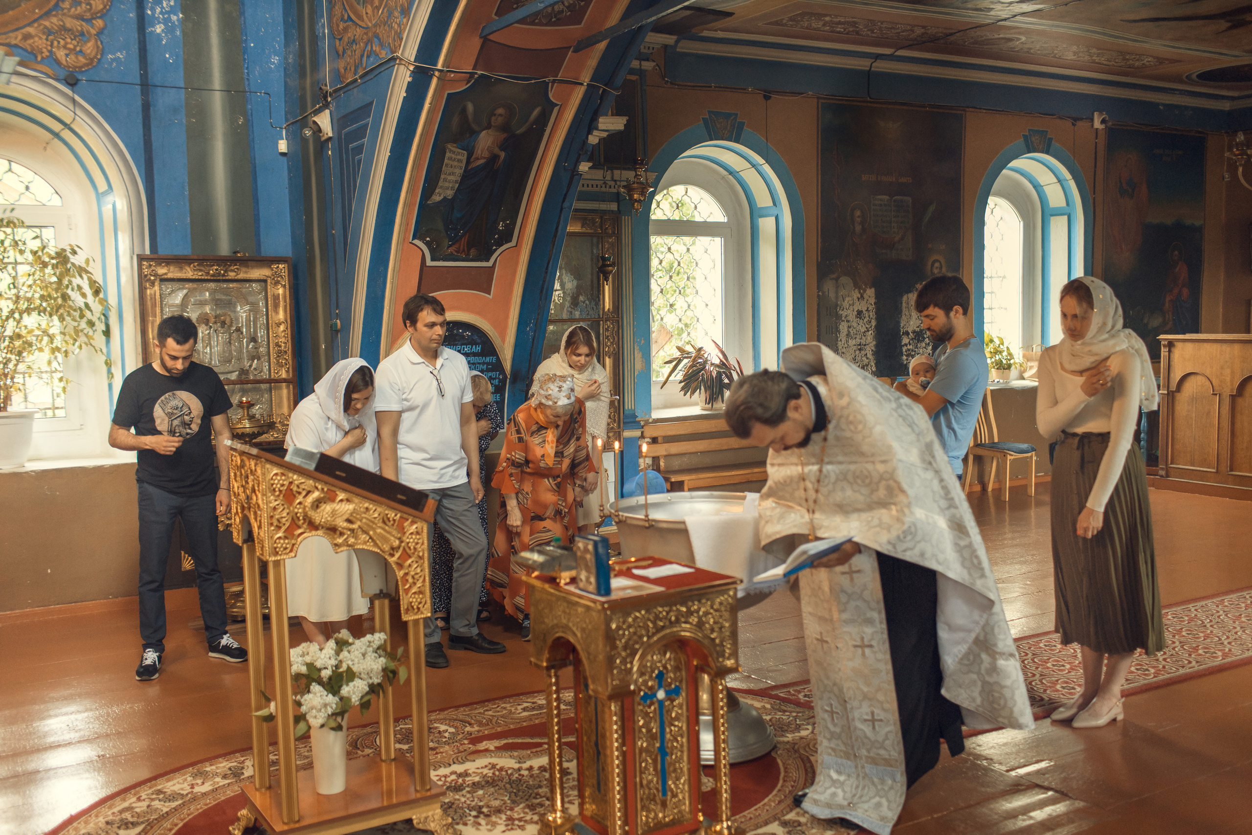 Крещение Машеньки, храм Преображения Господня, село Поводнево. Главная